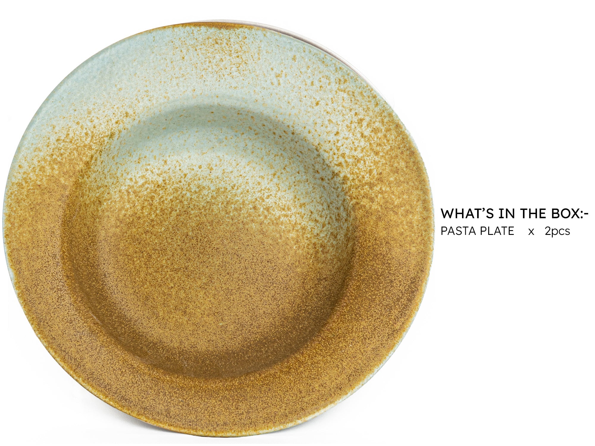 Turquoise Ceramic Handmade Pasta Plates – Set of 2 Bodhi House