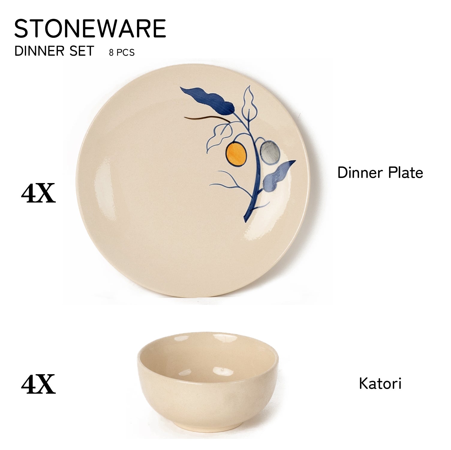 4 Small Dinner Bowls/Katori
