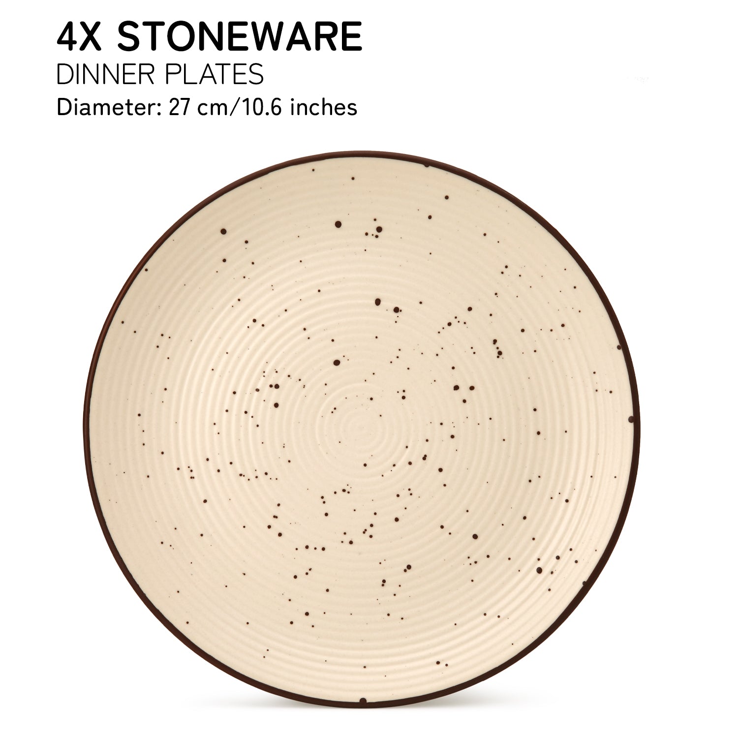 Frost Ceramic Dinner Plates Set of 4 Peice