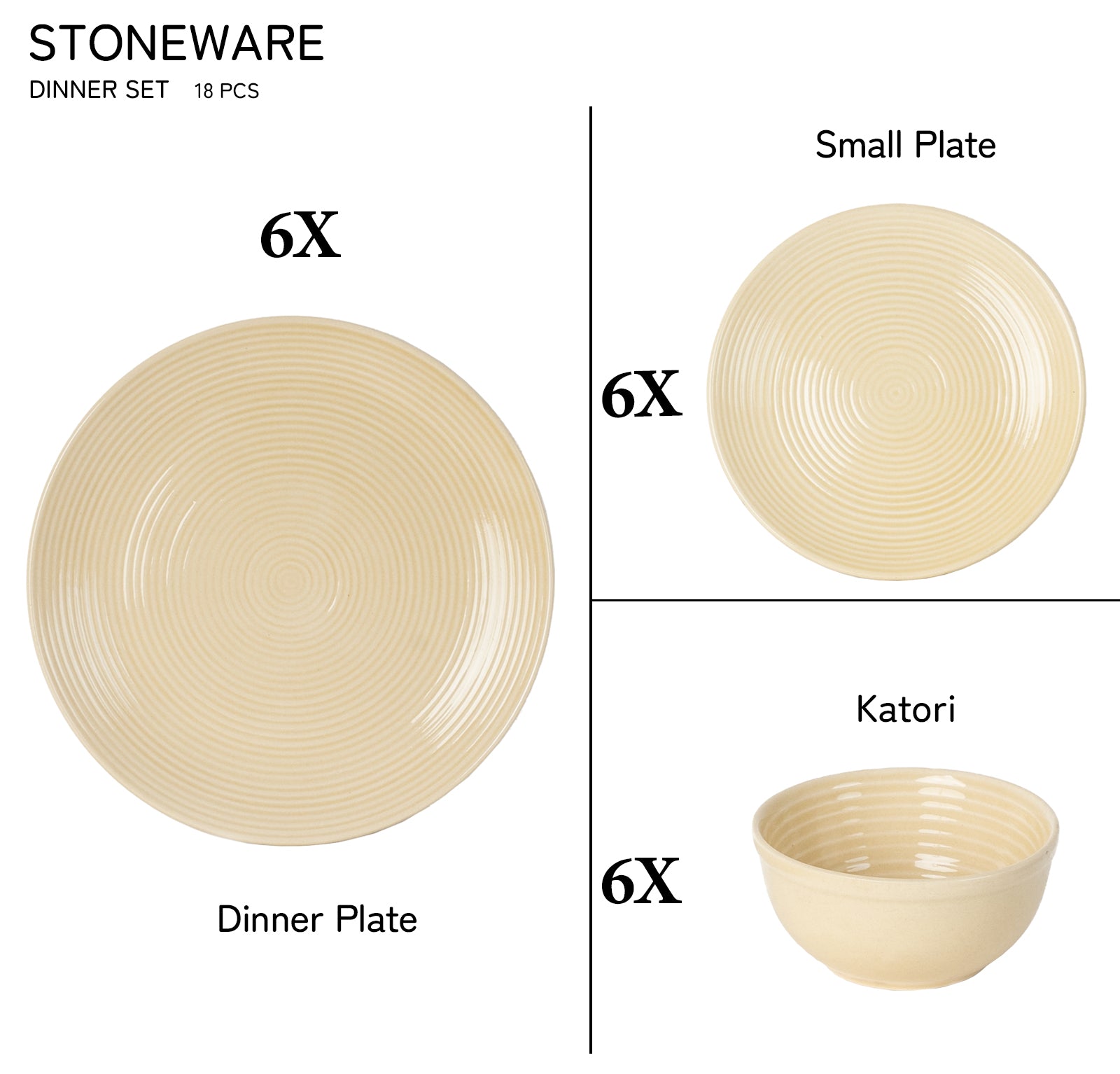 6 Dinner Bowls/Katori