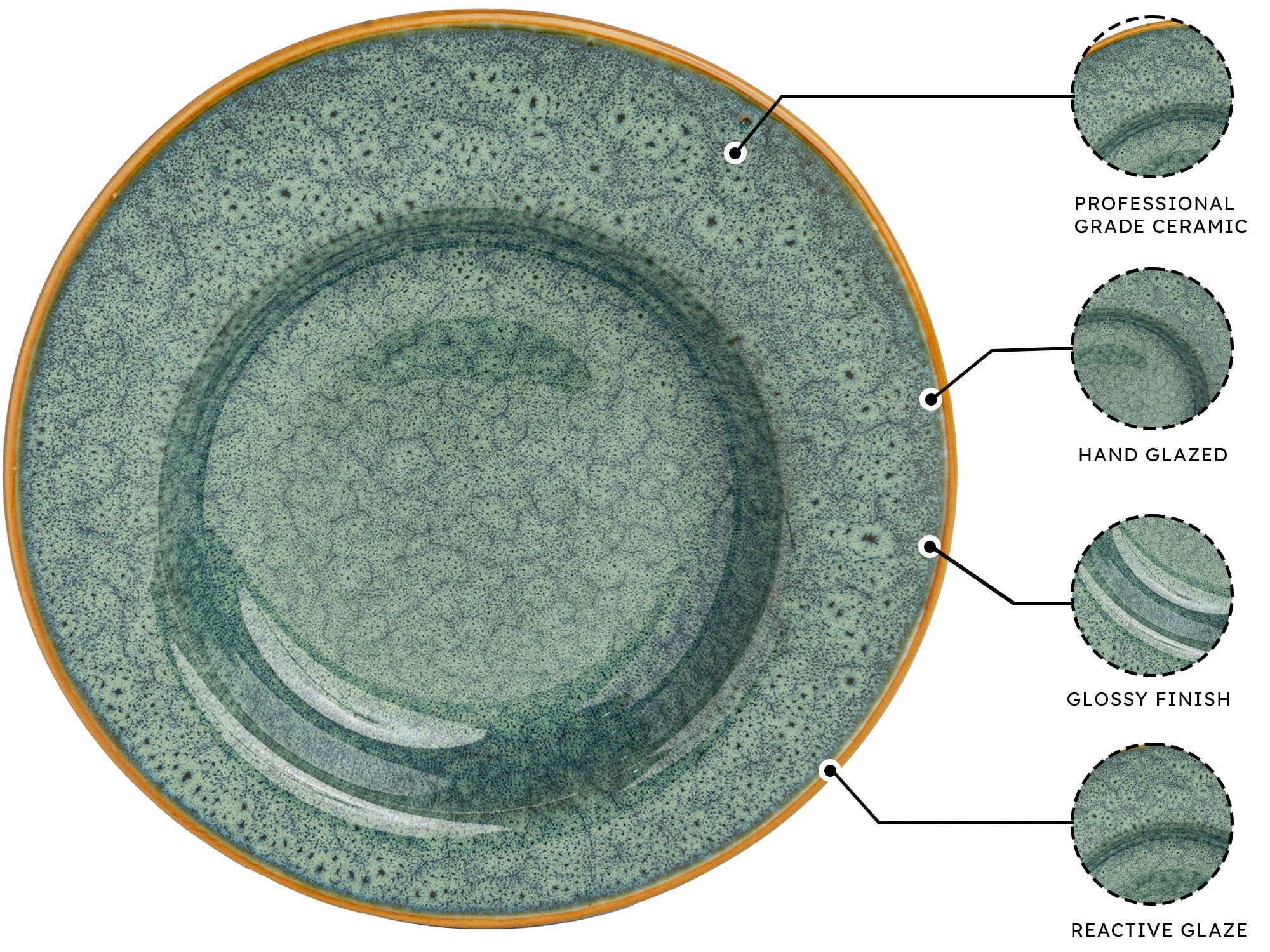 Ocean Ceramic Handmade Reactive Glaze Pasta Plates – Set of 2 Bodhi House