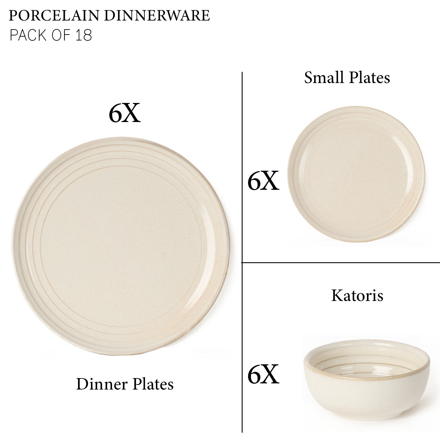 6 Small Dinner Bowls/Katori
