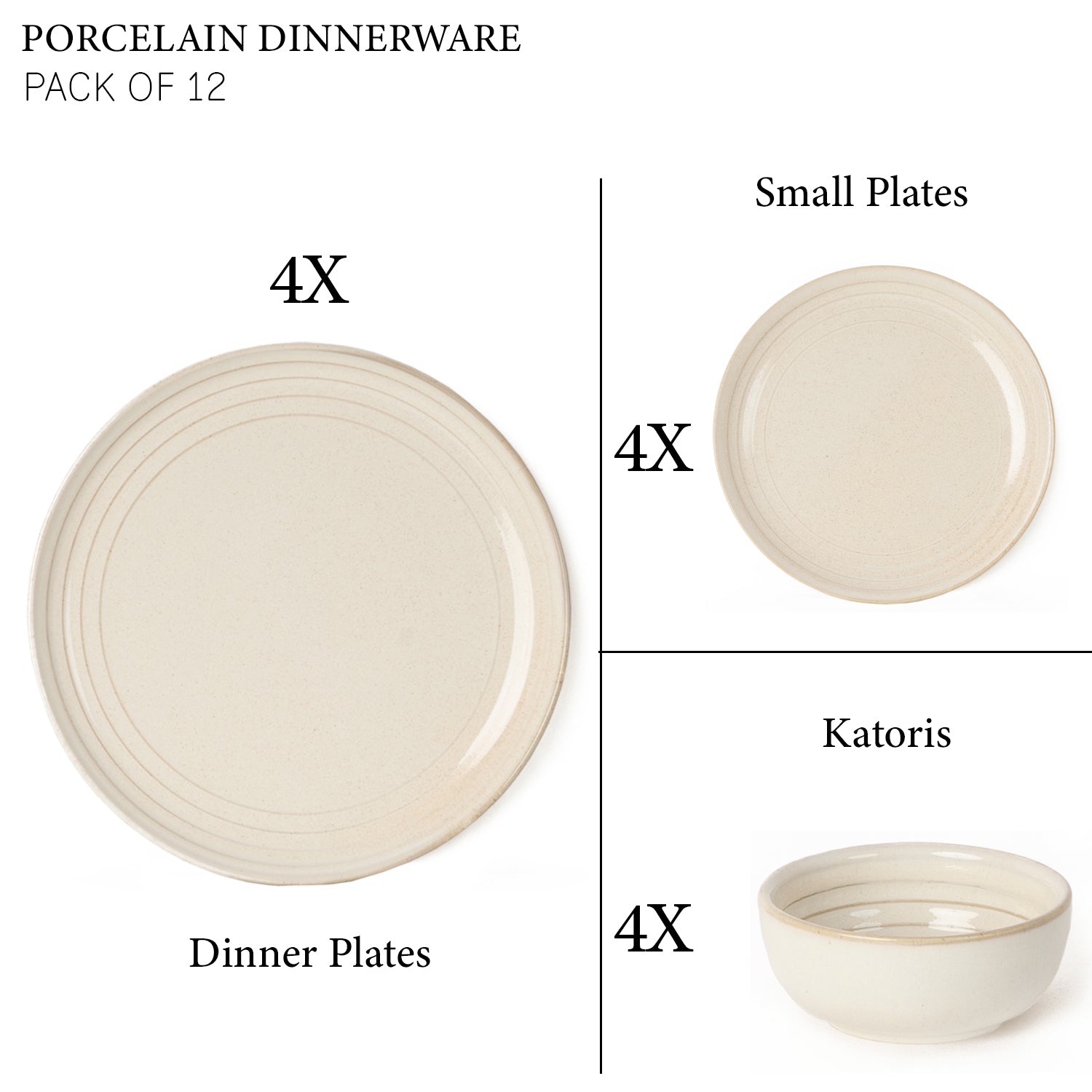 4 Small Dinner Bowls/Katori