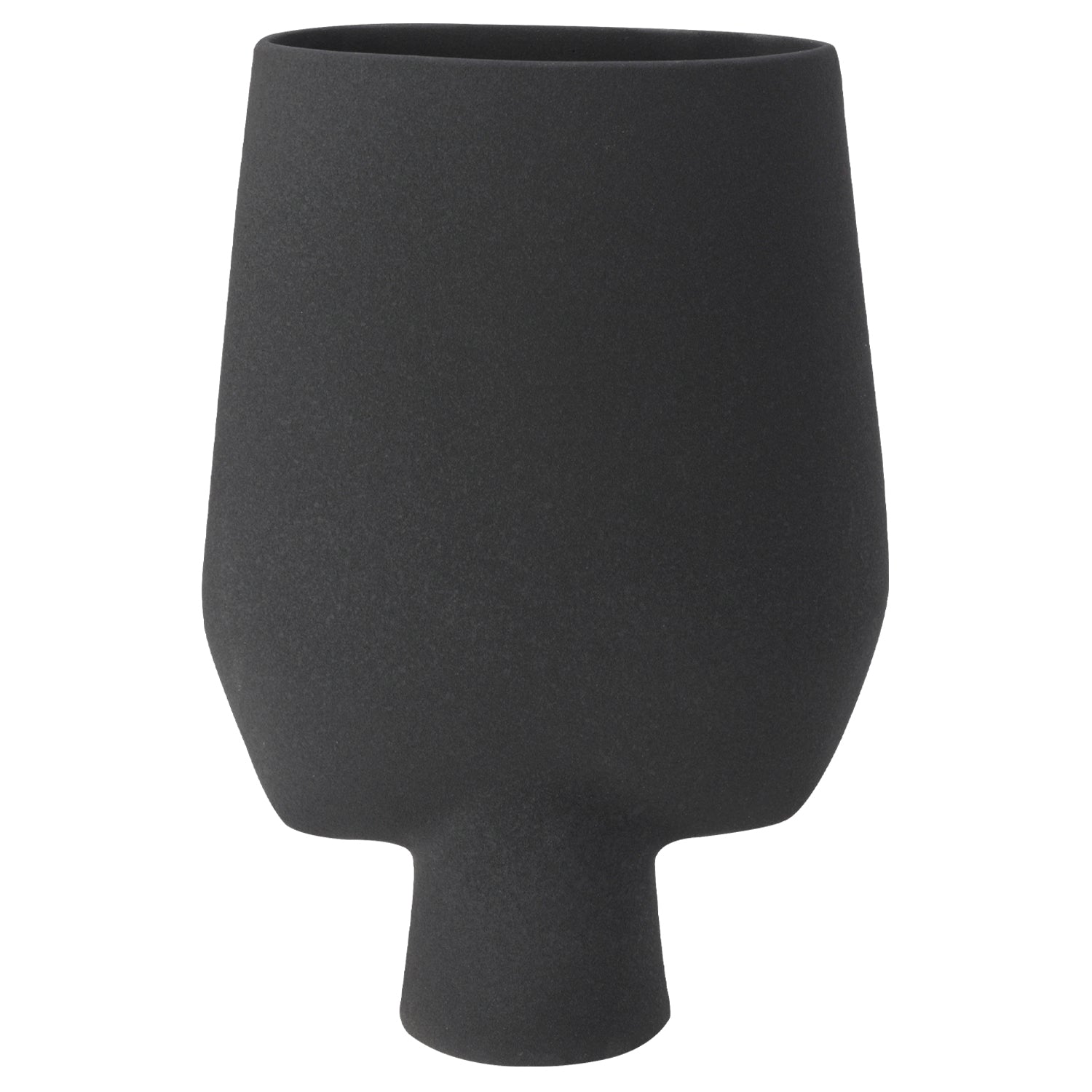 Decorative Flower Vase for Living Room - Charcoal Black Bodhi House