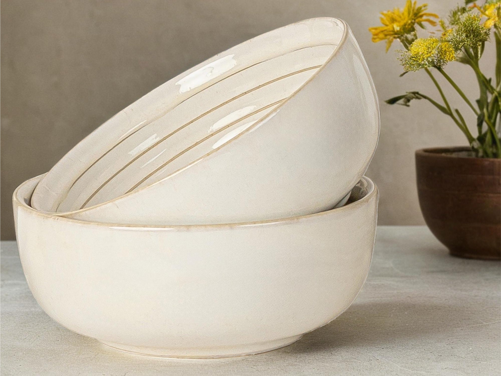 Subhra Premium Porcelain Serving Bowls Set of 2