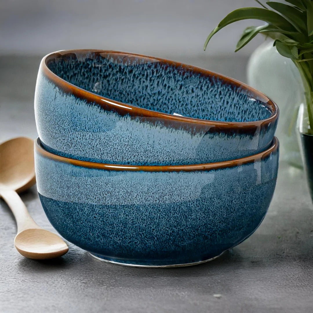 Celestle Premium Ceramic Serving Bowls Set of 2 Bodhi House