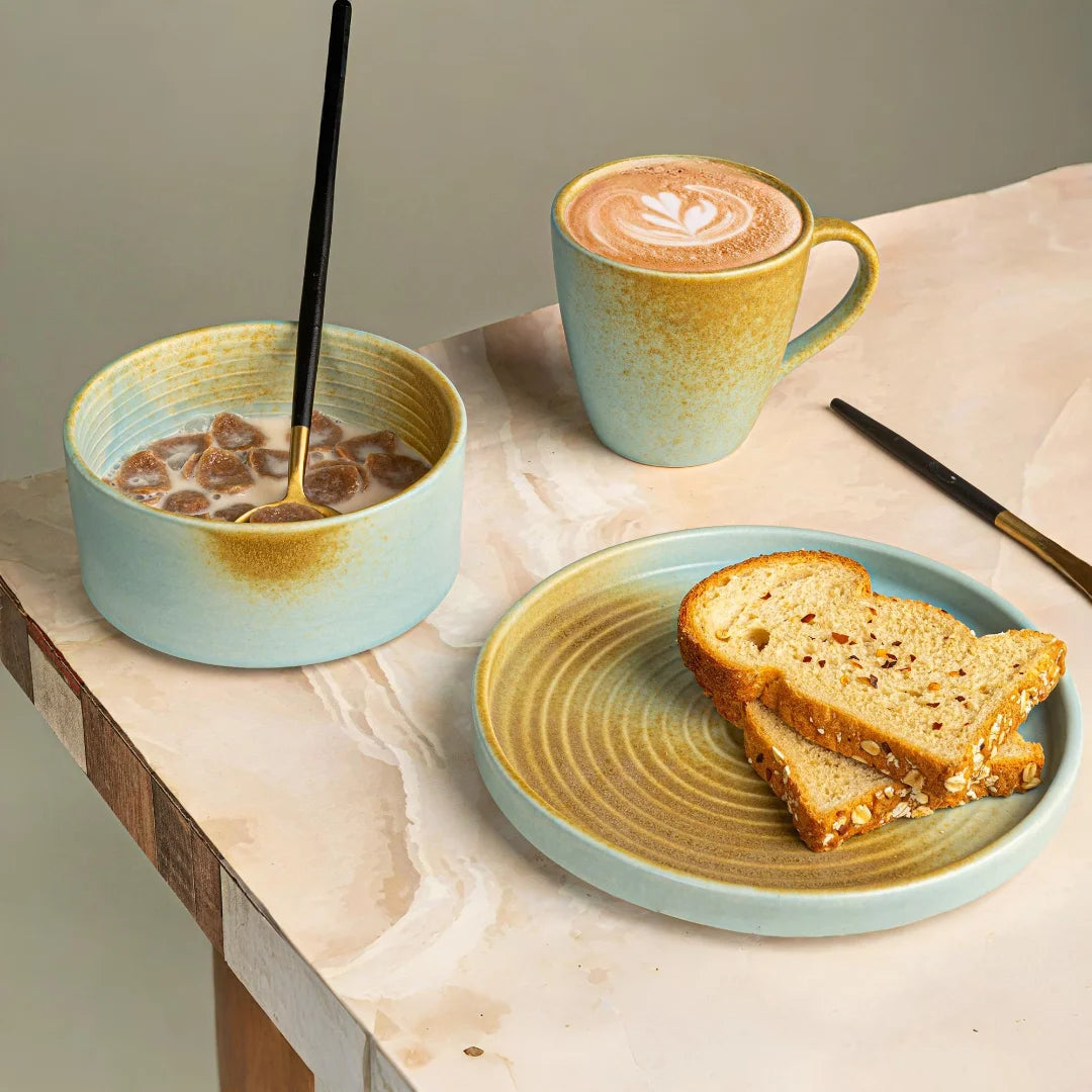 Turquoise Breakfast Set of 3
