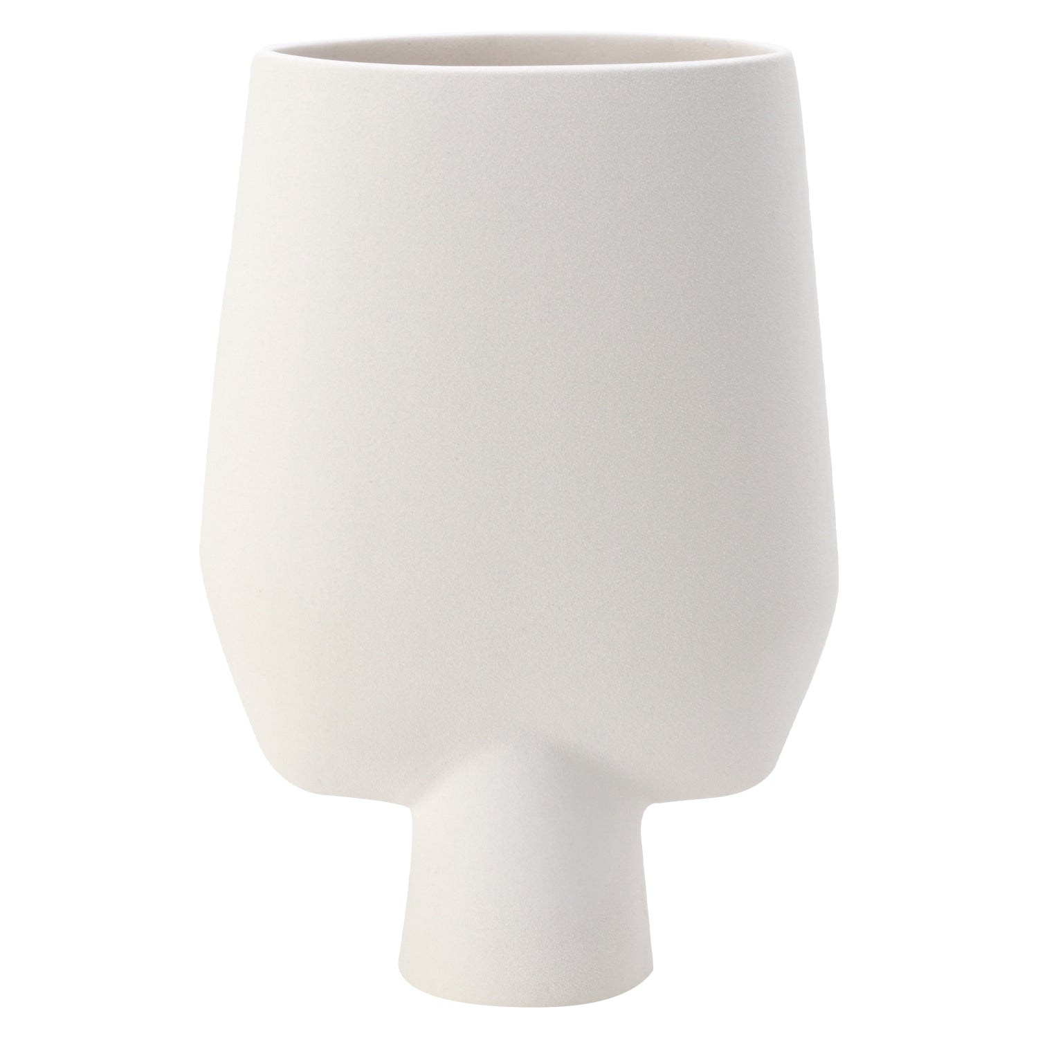 Decorative Flower Vase for Living Room - White