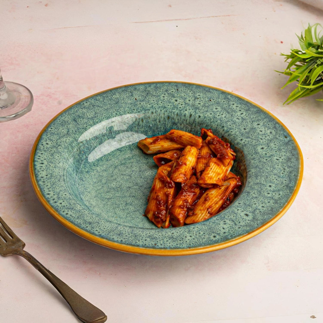 Ocean Ceramic Handmade Reactive Glaze Pasta Plates – Set of 2 Bodhi House