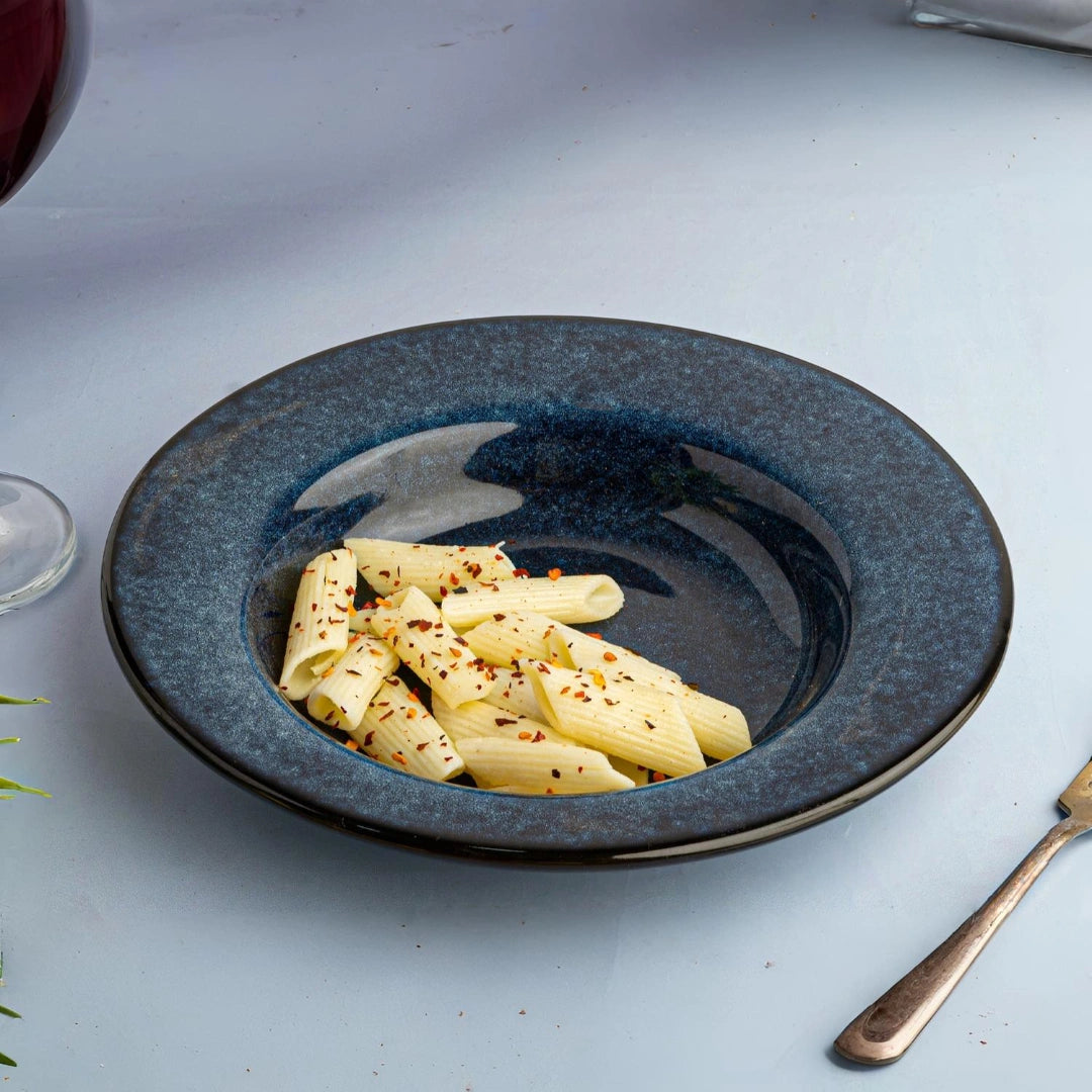 Lapis Ceramic Handmade Reactive Glaze Pasta Plates – Set of 2 Bodhi House