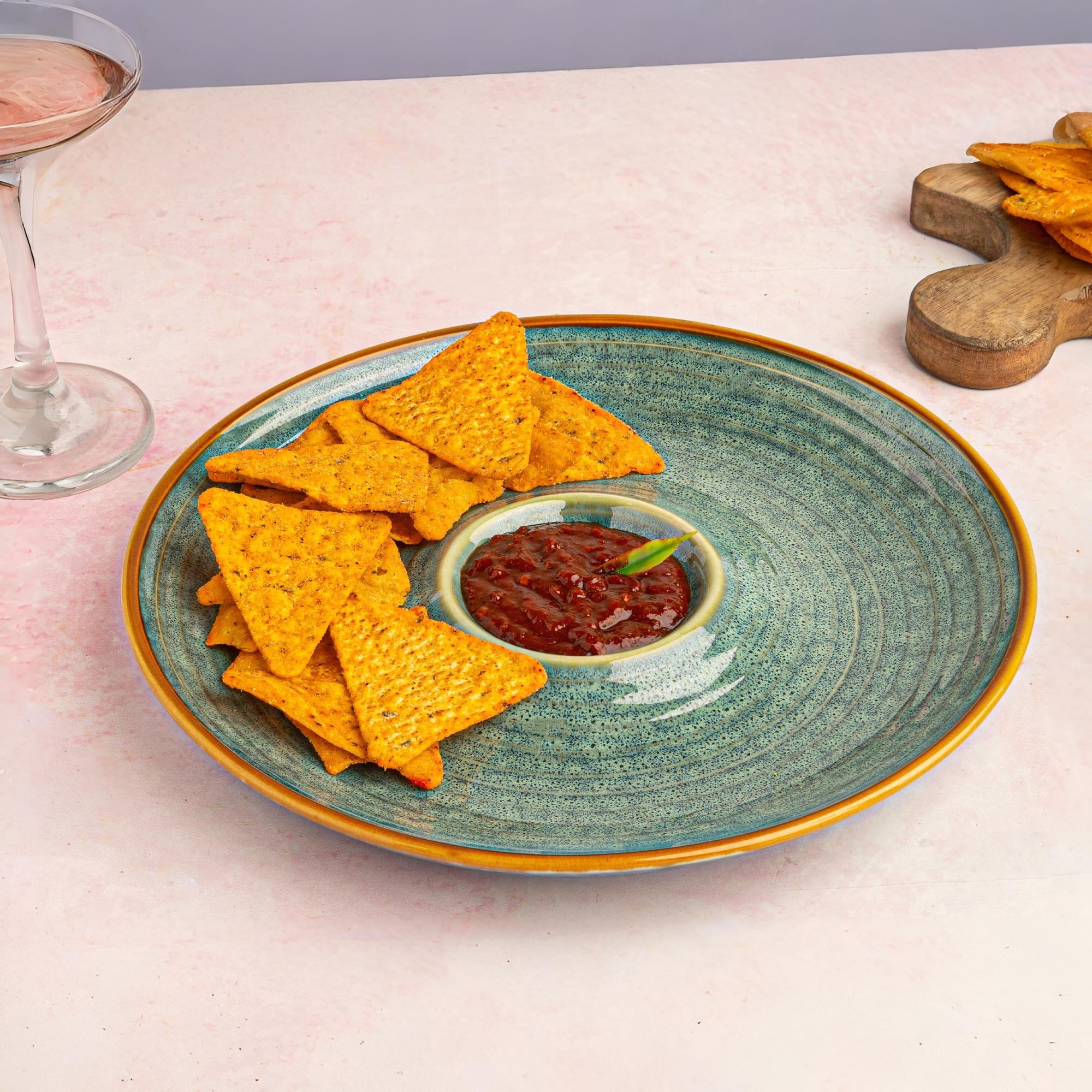 Ocean Chip & Dip Plate Set of 1