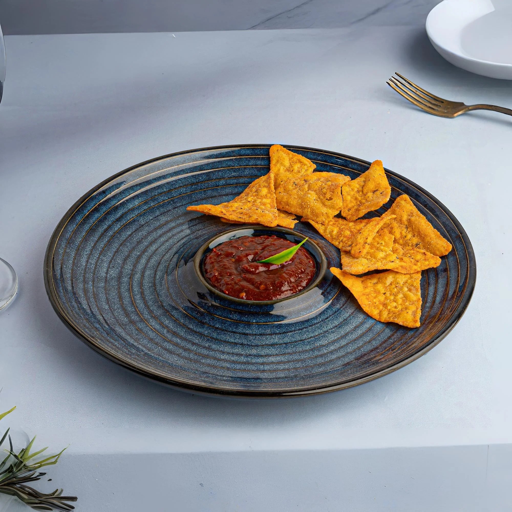 Lapis Chip & Dip Plate Set of 1