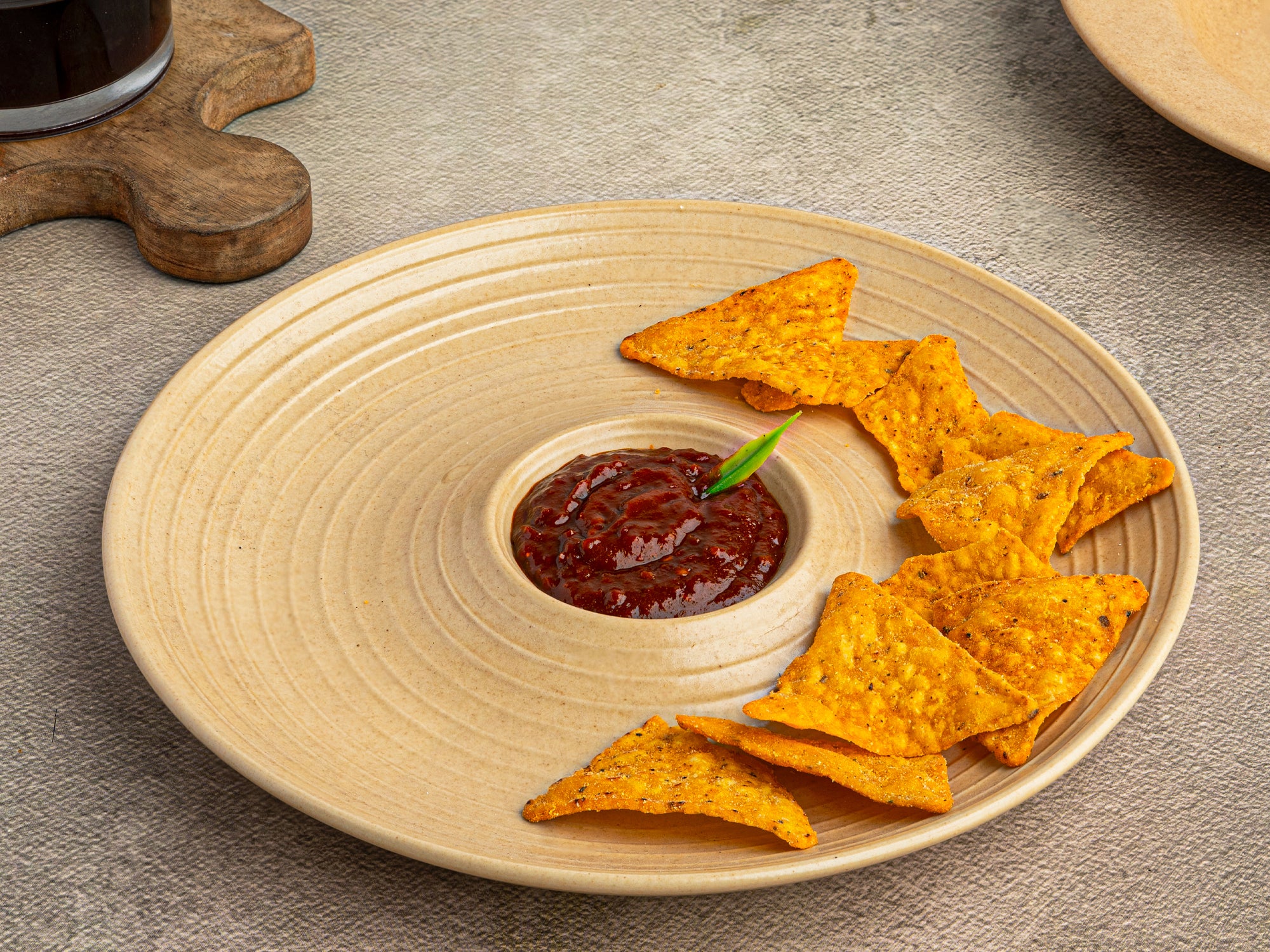 Burlywood Chip & Dip Plate Set of 1