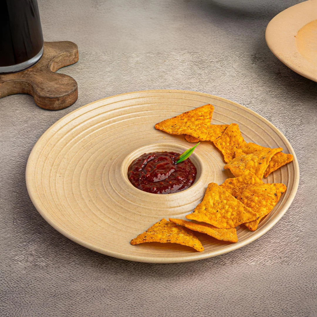 Burlywood Chip & Dip Plate Set of 1