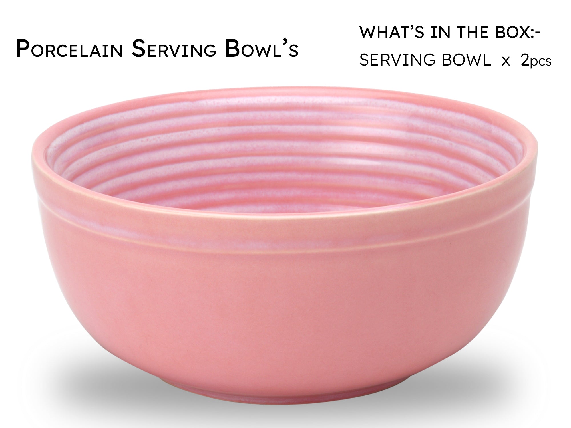 Pastel Premium Ceramic Serving Bowls Set of 2
