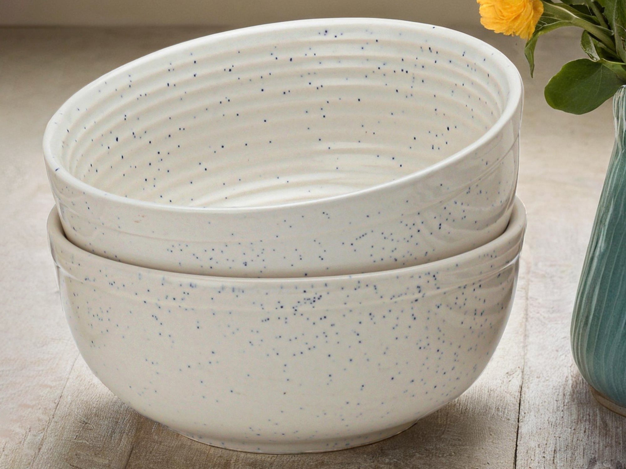 Ivory Premium Ceramic Serving Bowls Set of 2
