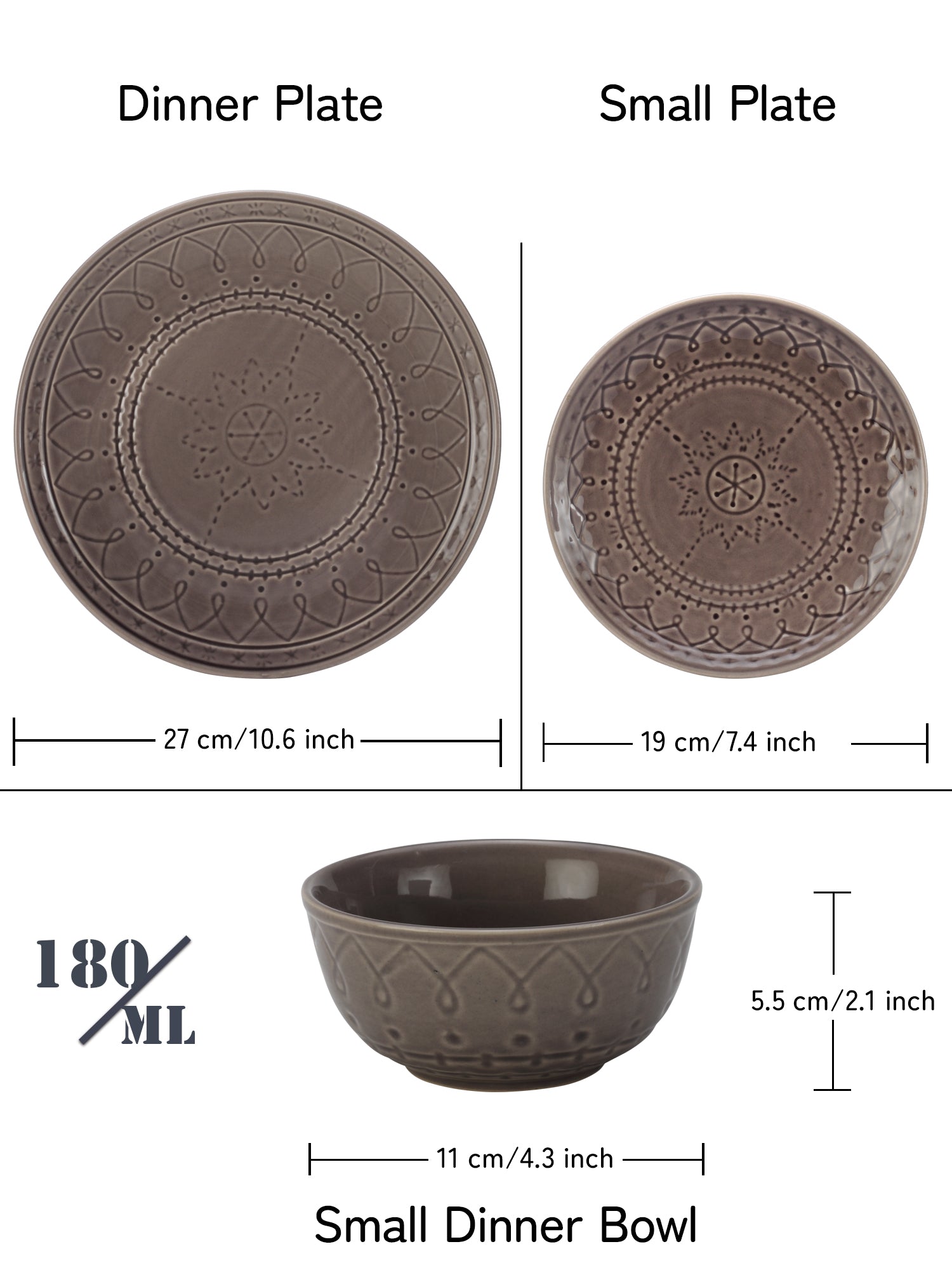6 Small Dinner Bowls