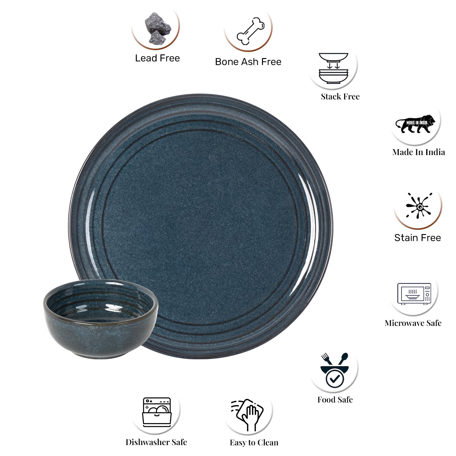6 Small Dinner Bowls
