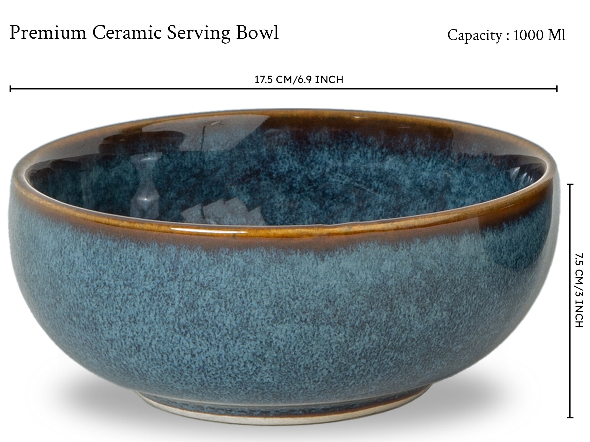 Celestle Premium Ceramic Serving Bowls Set of 2