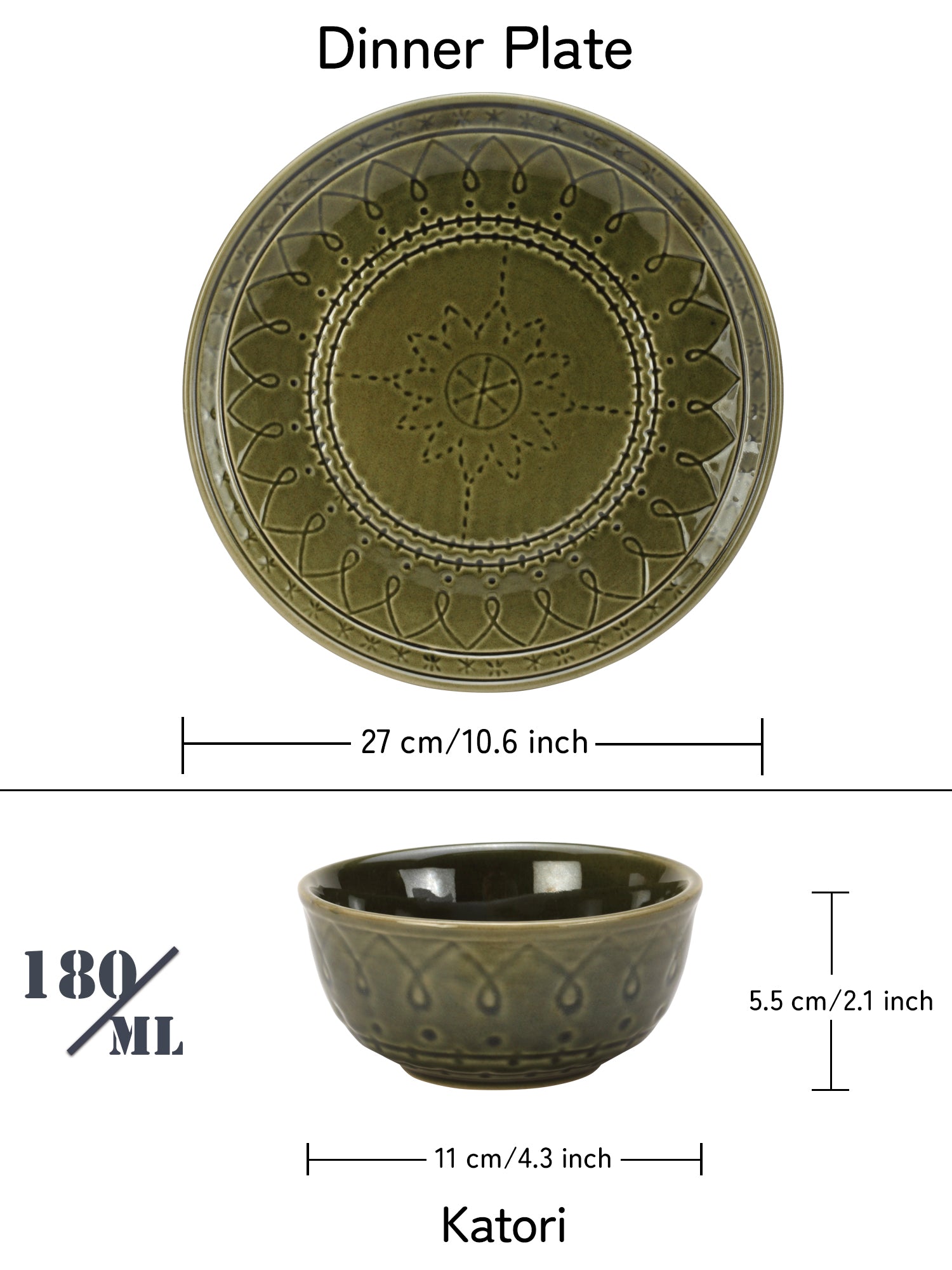 6 Small Dinner Bowls