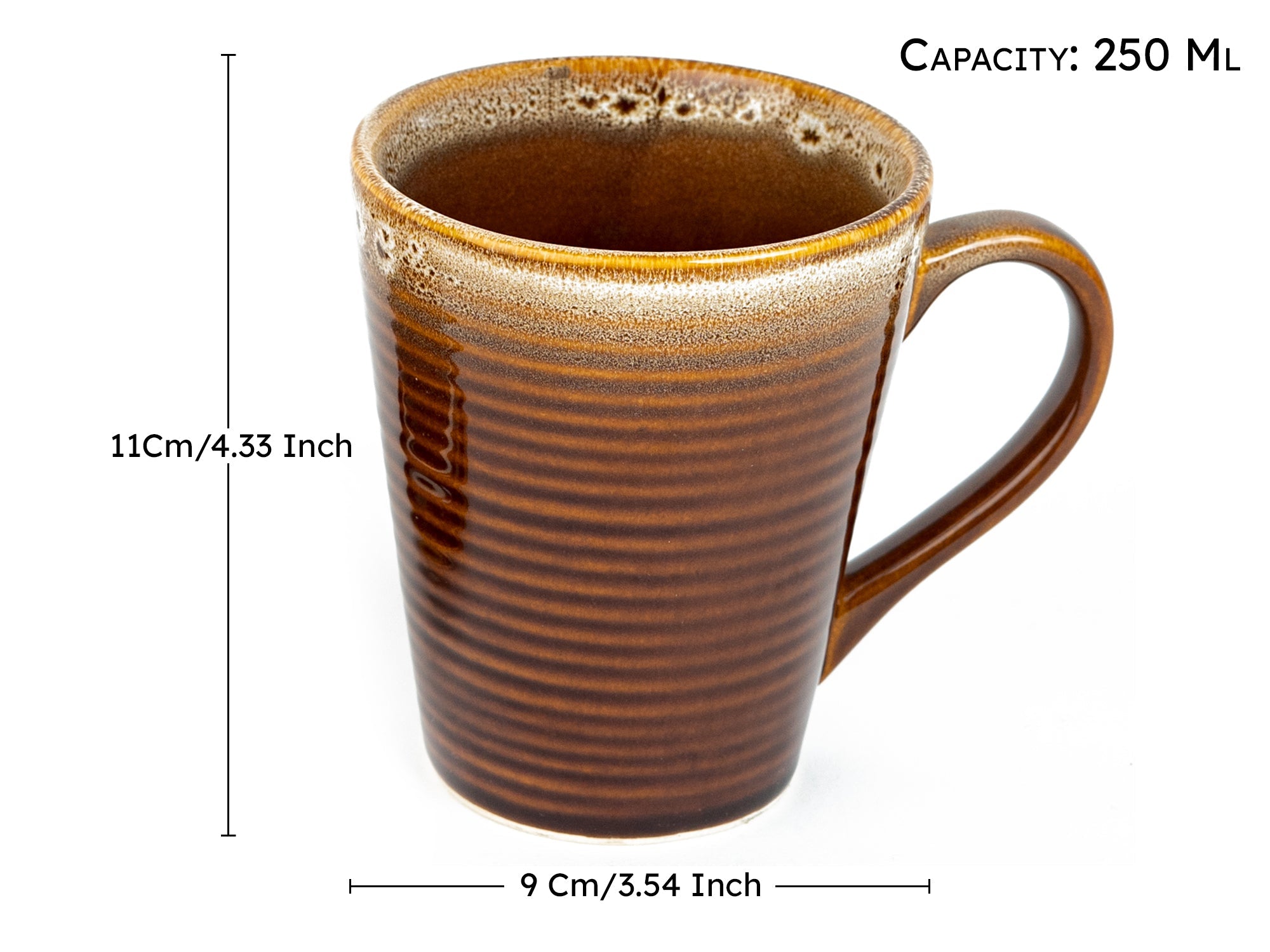 Peanut Brown Infuser Mug With Lid Set of 2 Bodhi House