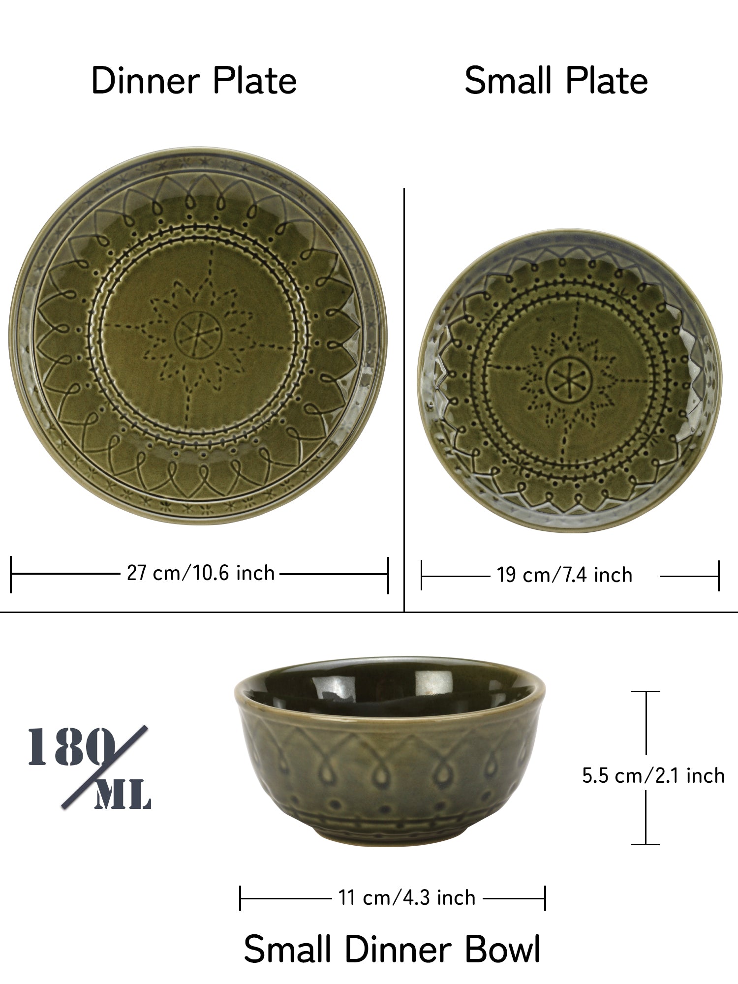 6 Small Dinner Bowls
