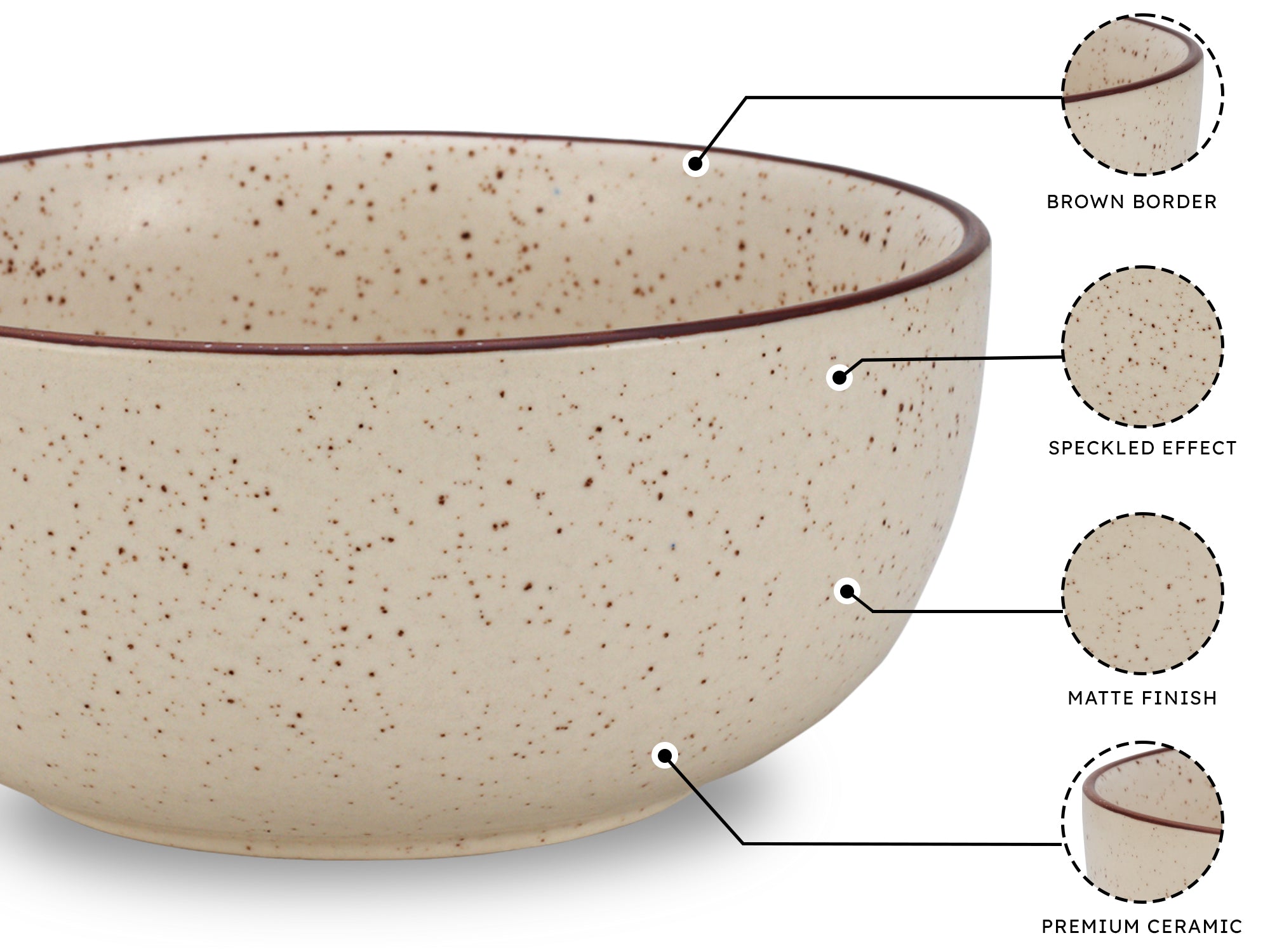 Sienna Premium Ceramic Serving Bowls Set of 2