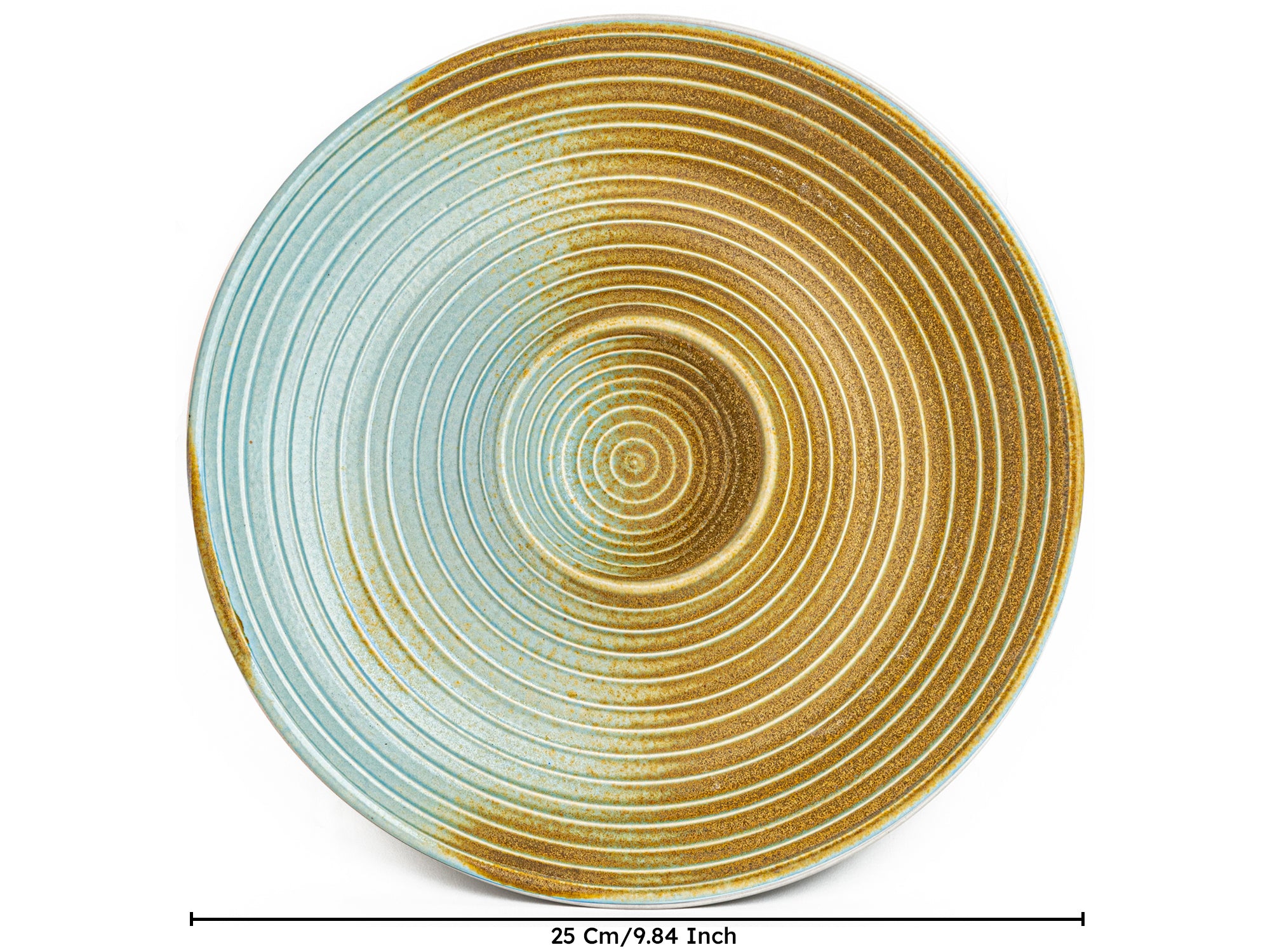 Turquoise Chip & Dip Plate Set of 1