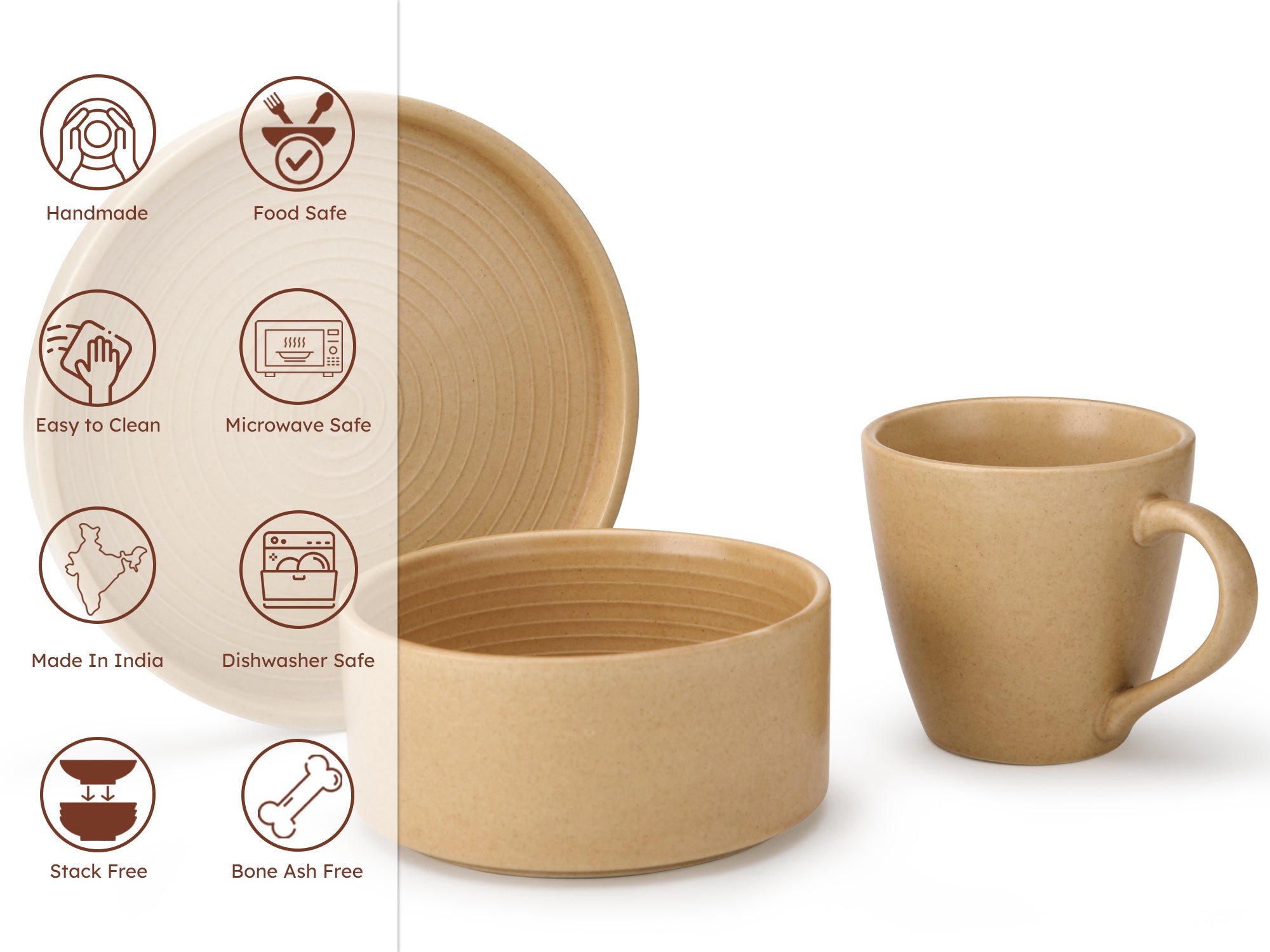 Burlywood Breakfast Set of 3