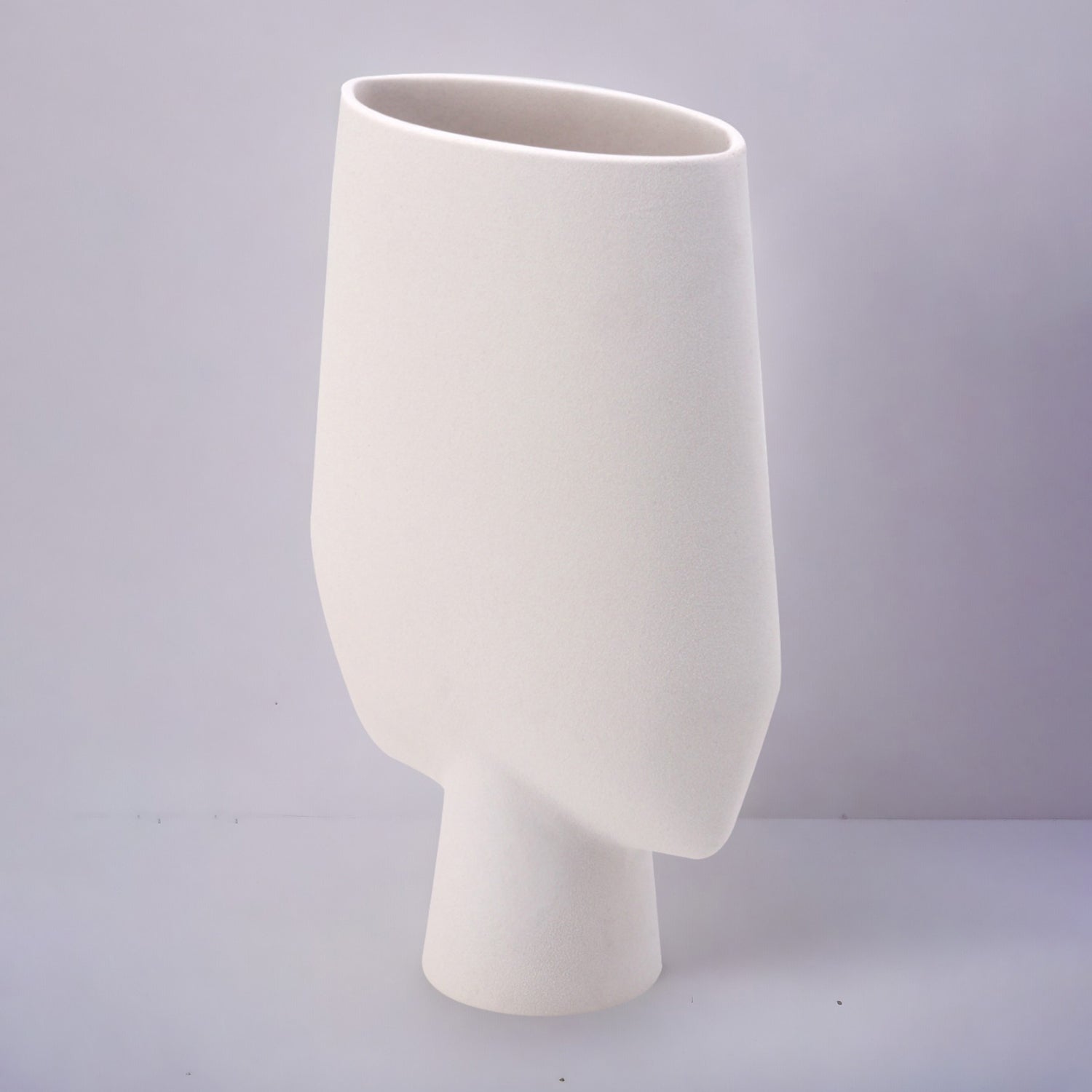Decorative Flower Vase for Living Room - White