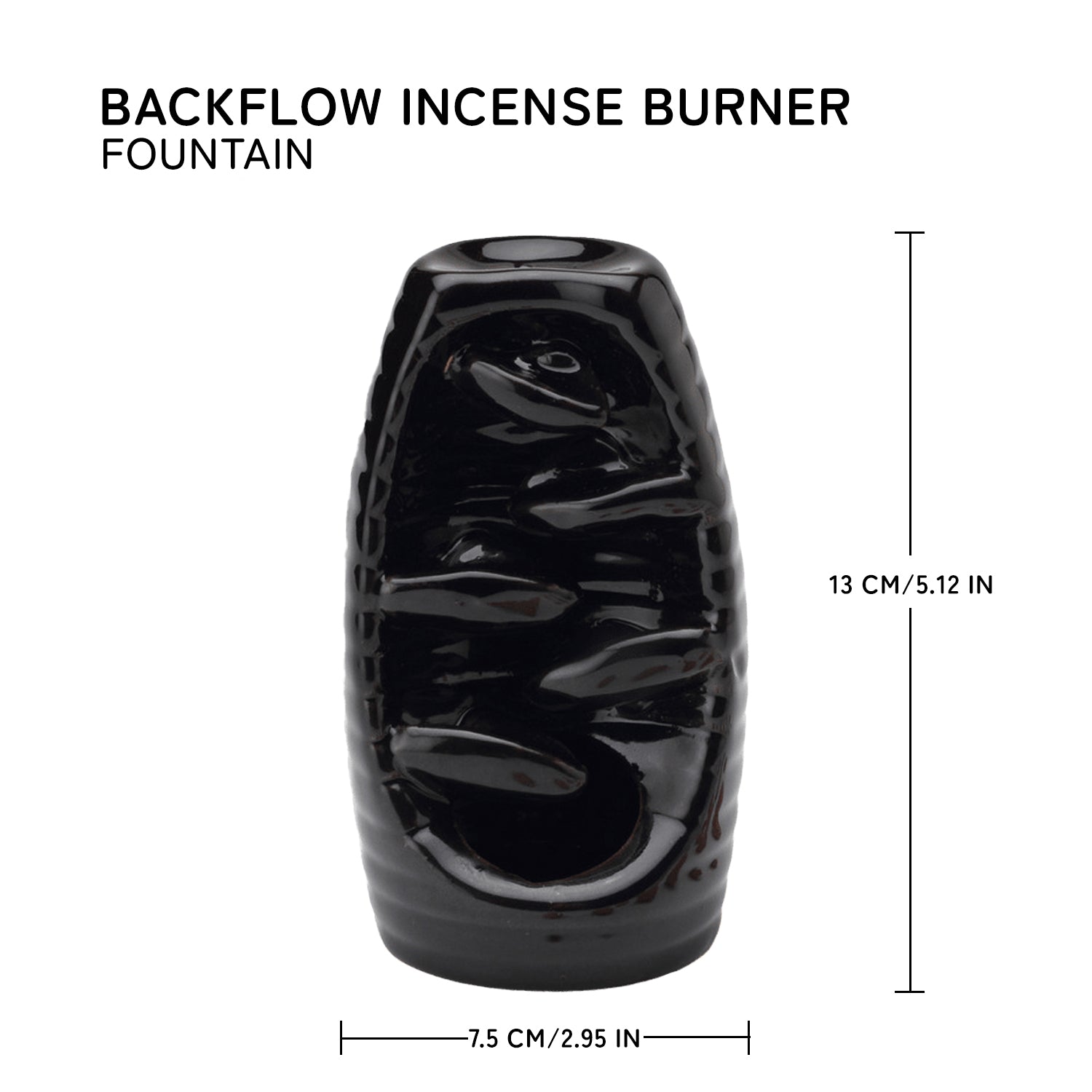 Waterfall Smoke Fountain Back Flow Incense Burner With 20 Incense Cones