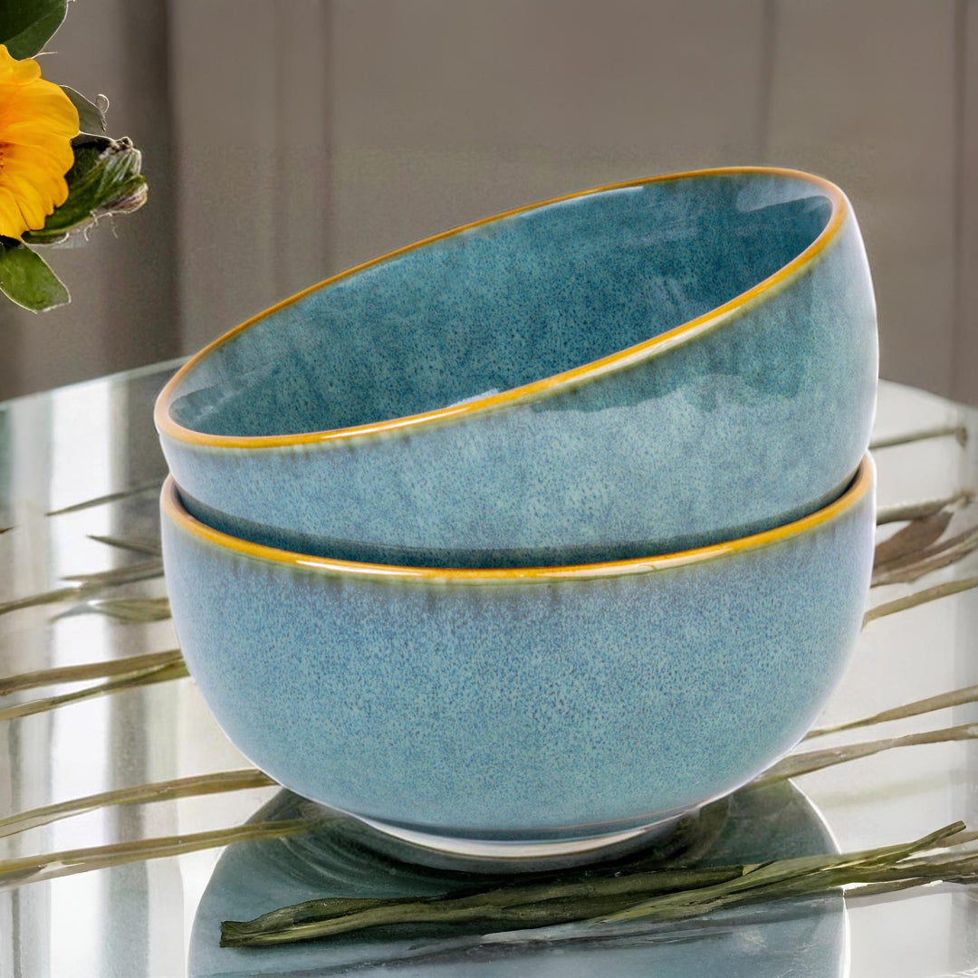 Ocean Premium Ceramic Serving Bowls Set of 2