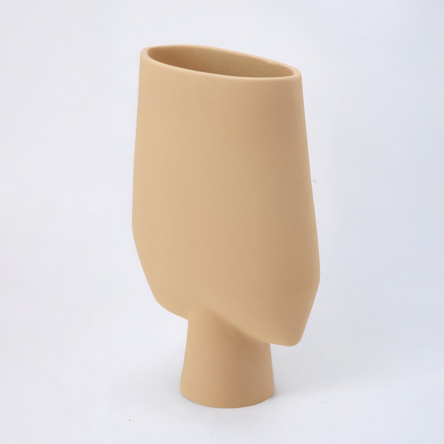 Decorative Flower Vase for Living Room - Beige