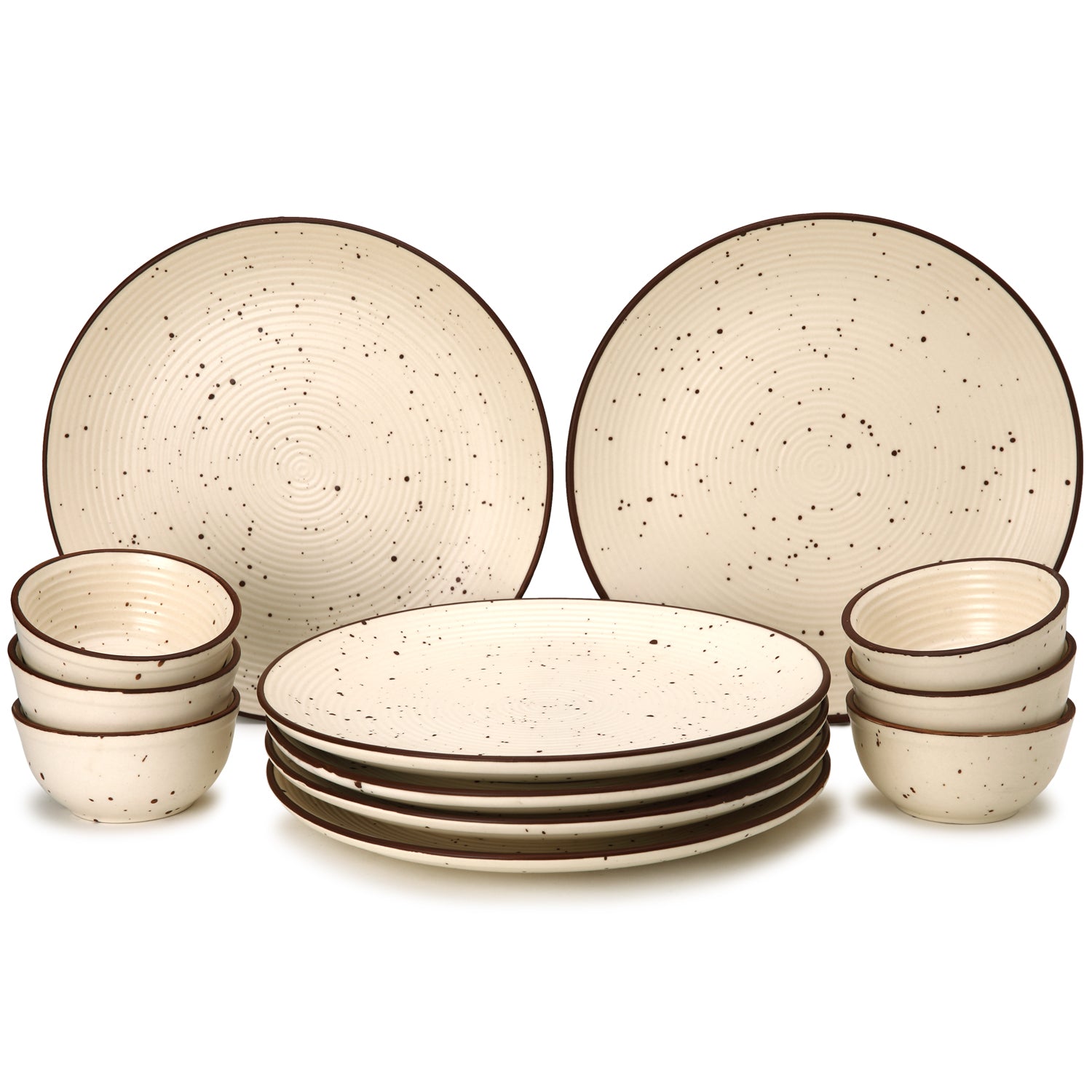 6 Dinner Plates and 6 Bowl/Katori