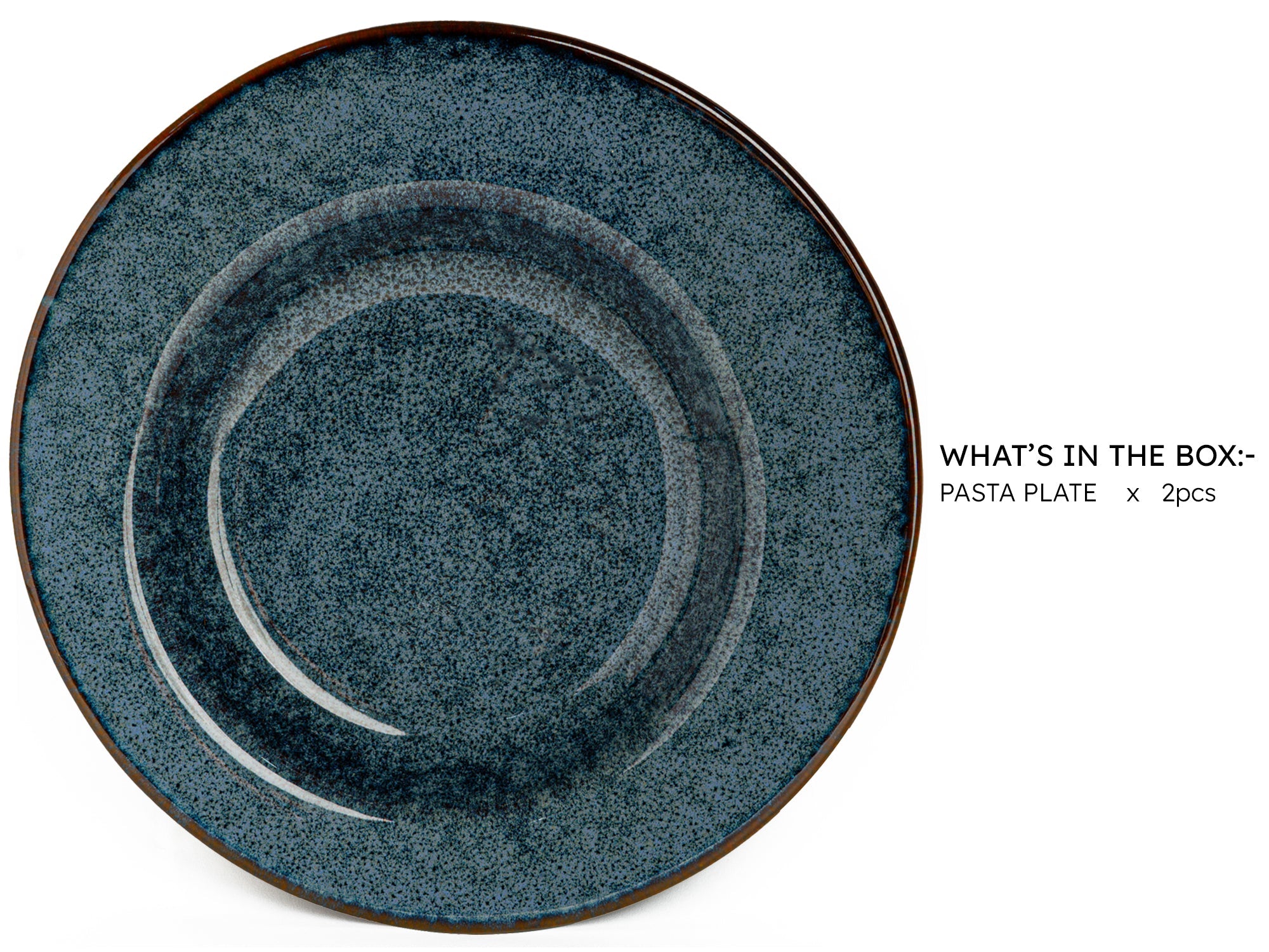 Celestle Ceramic Handmade Reactive Glaze Pasta Plates – Set of 2 Bodhi House