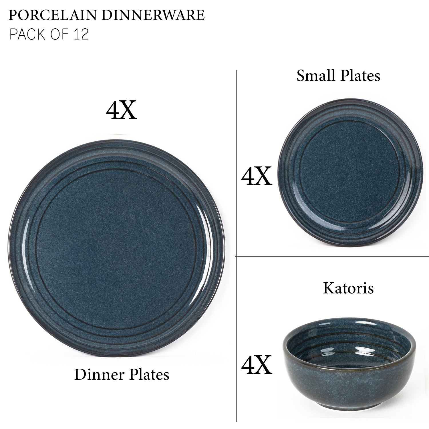 4 Small Dinner Bowls