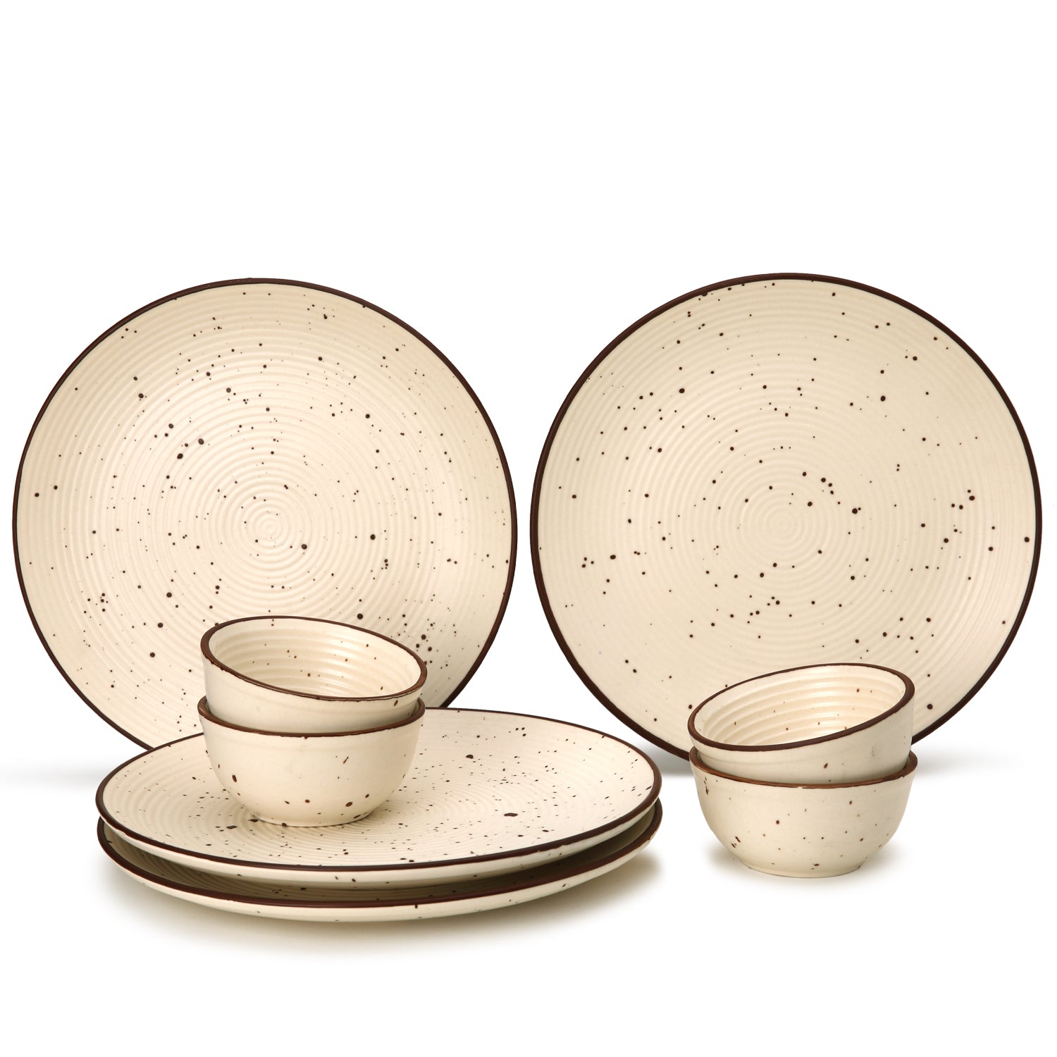 4 Dinner Plates and 4 Bowl/Katori