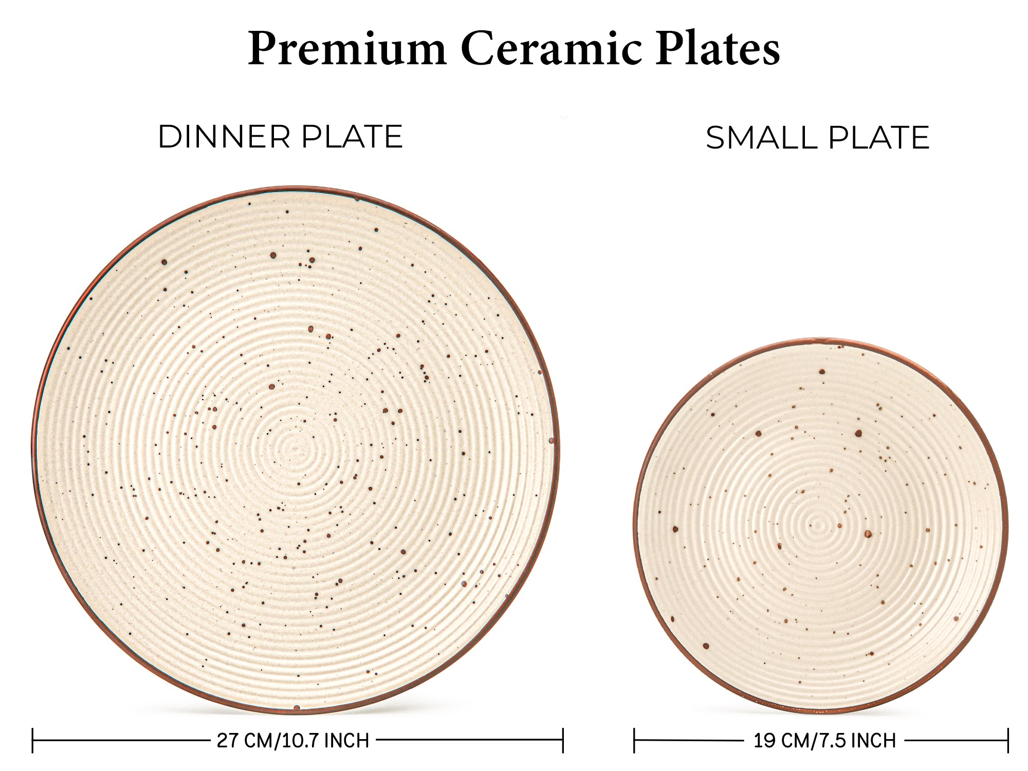 Beige Ceramic Plates & Bowls 18-Piece