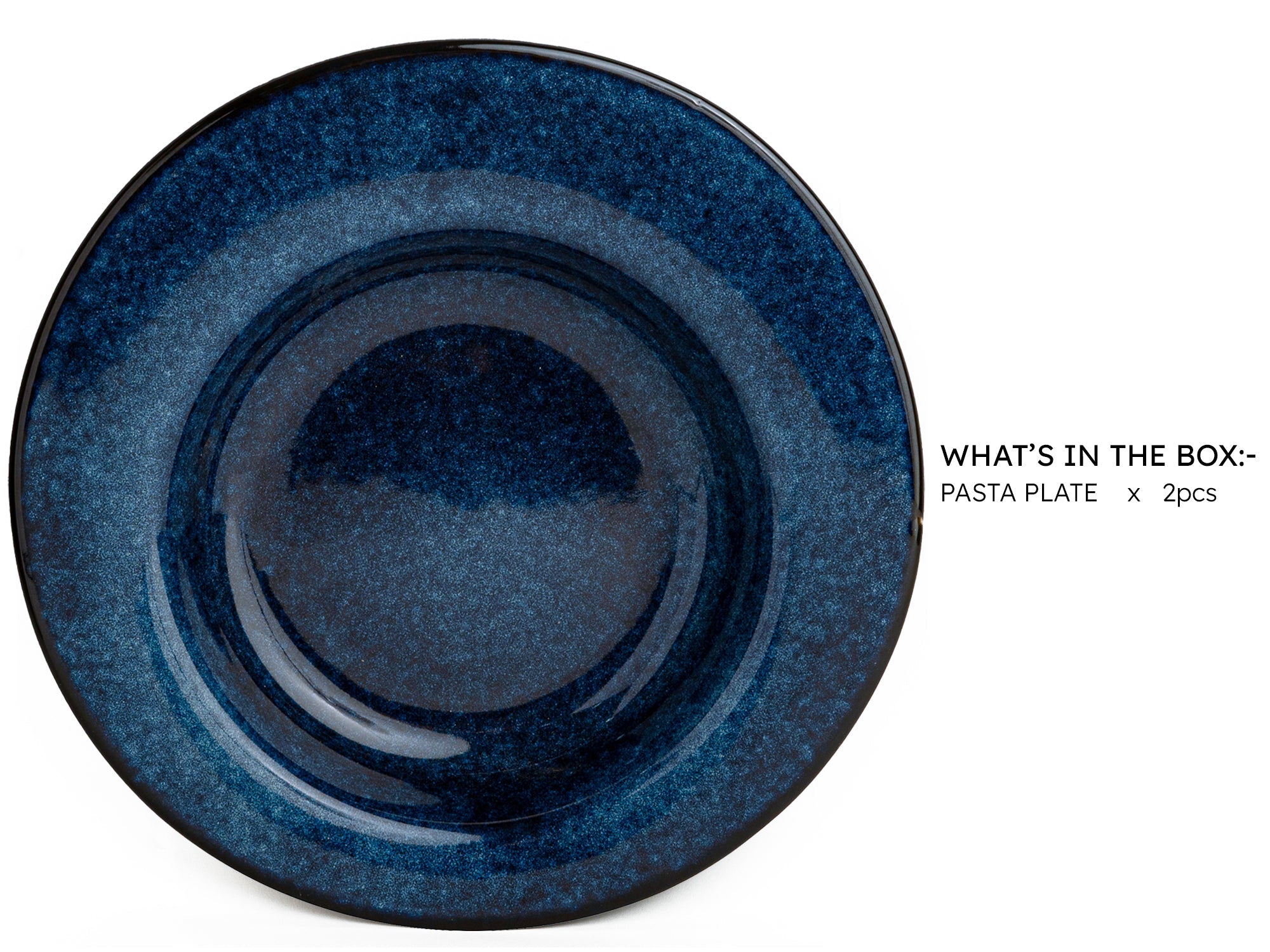 Lapis Ceramic Handmade Reactive Glaze Pasta Plates – Set of 2 Bodhi House