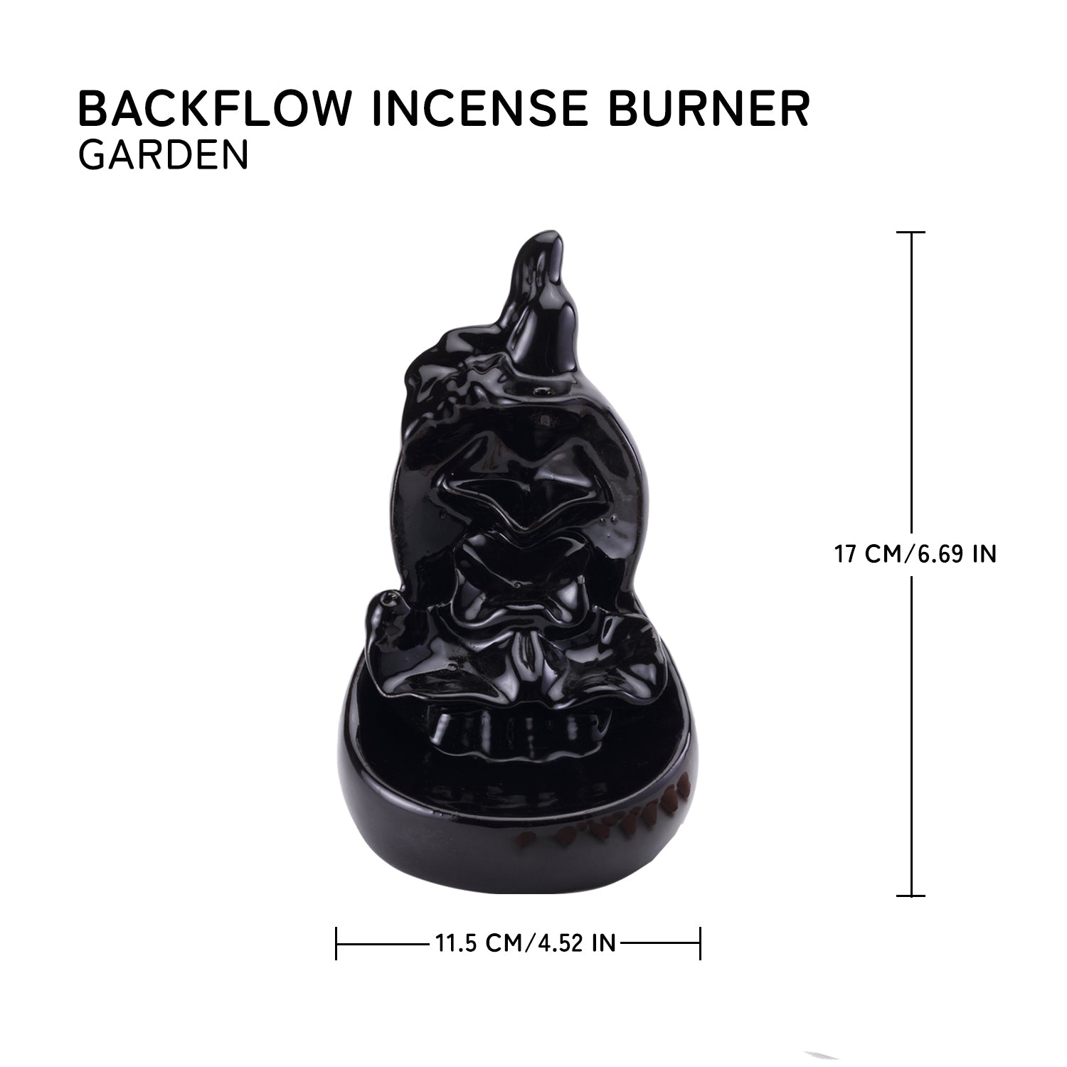 Lily Smoke Fountain Back Flow Incense Burner With 20 Incense Cones