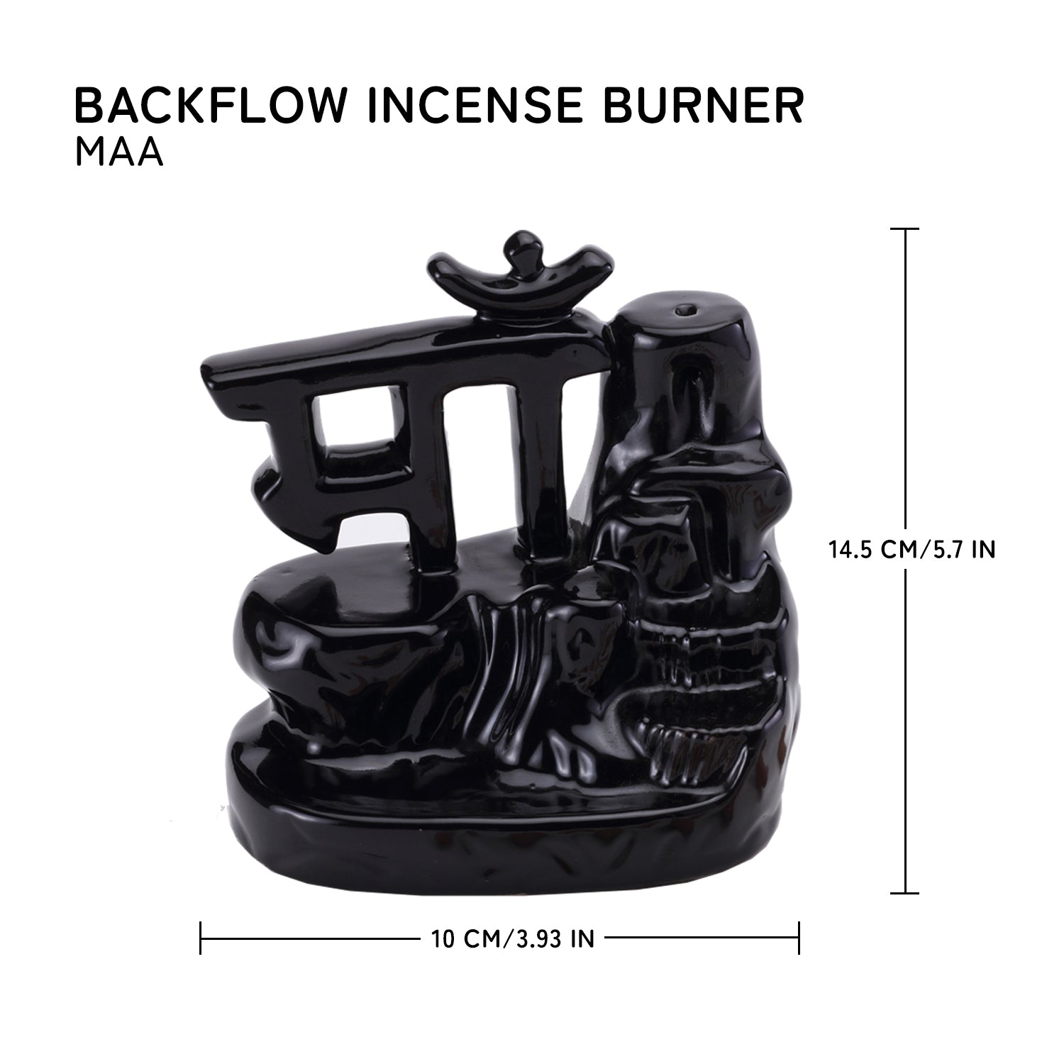Maa Smoke Fountain Back Flow Incense Burner With 20 Incense Cones