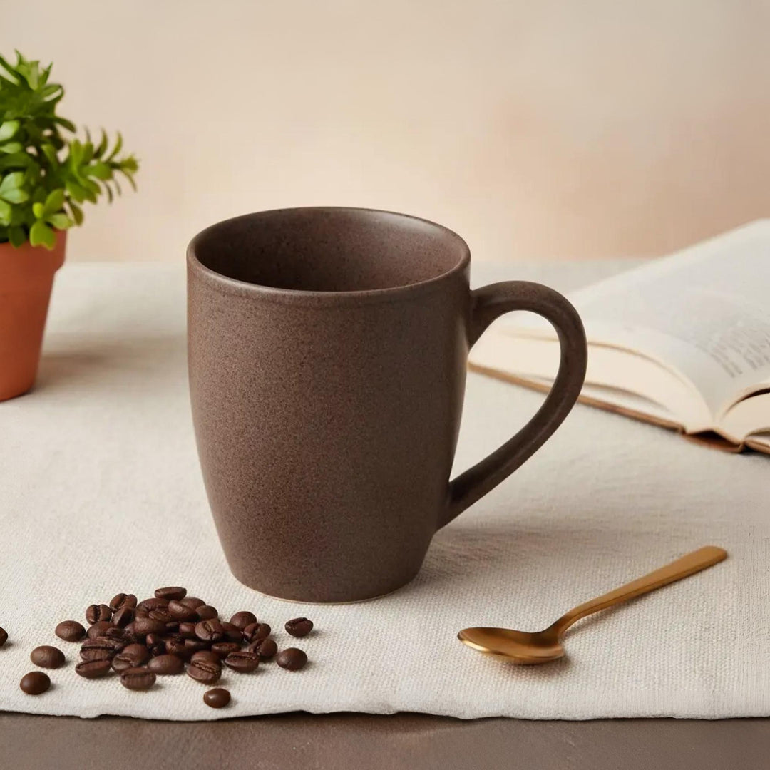 Handcrafted Ceramic Coffee Mug and Tea Cup – 300 ml (Brown)