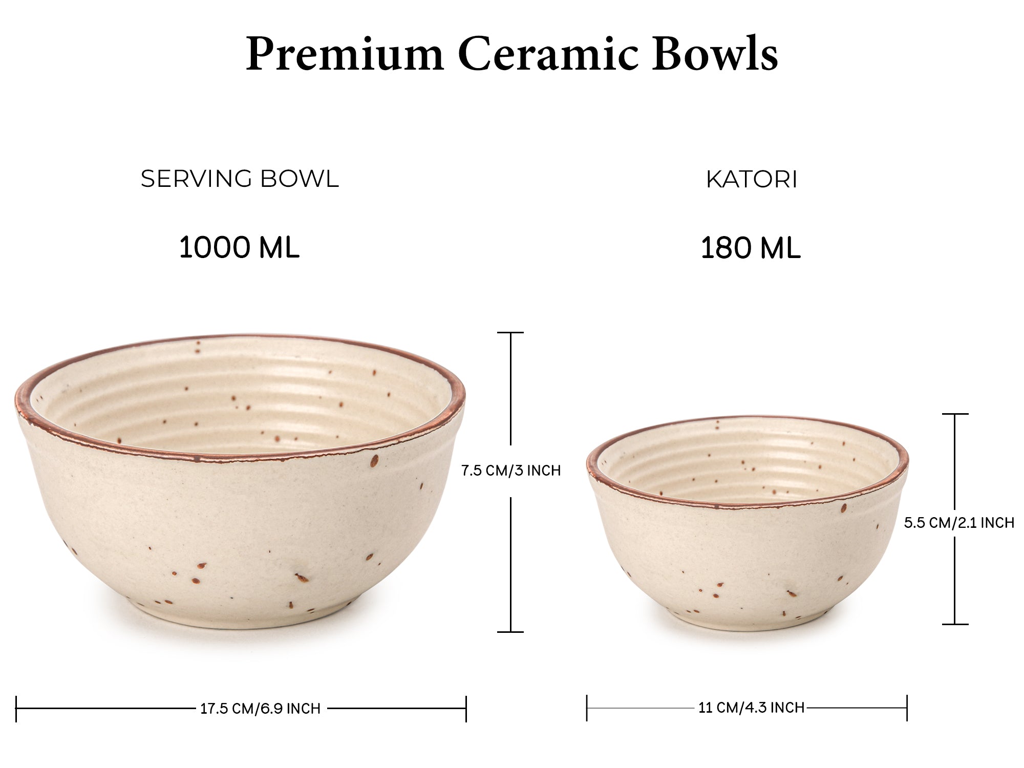 Beige Ceramic Plates & Bowls 10-Piece