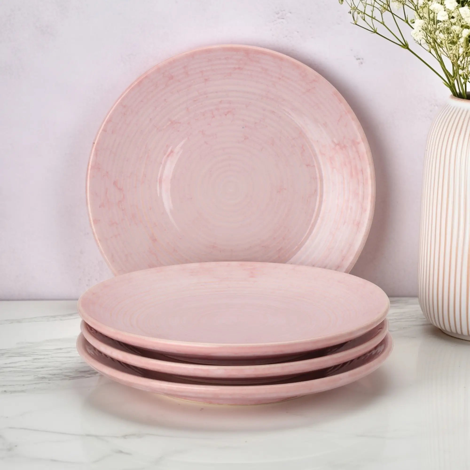 Opulent Roseate Quartet of Appetiser Plates (4)