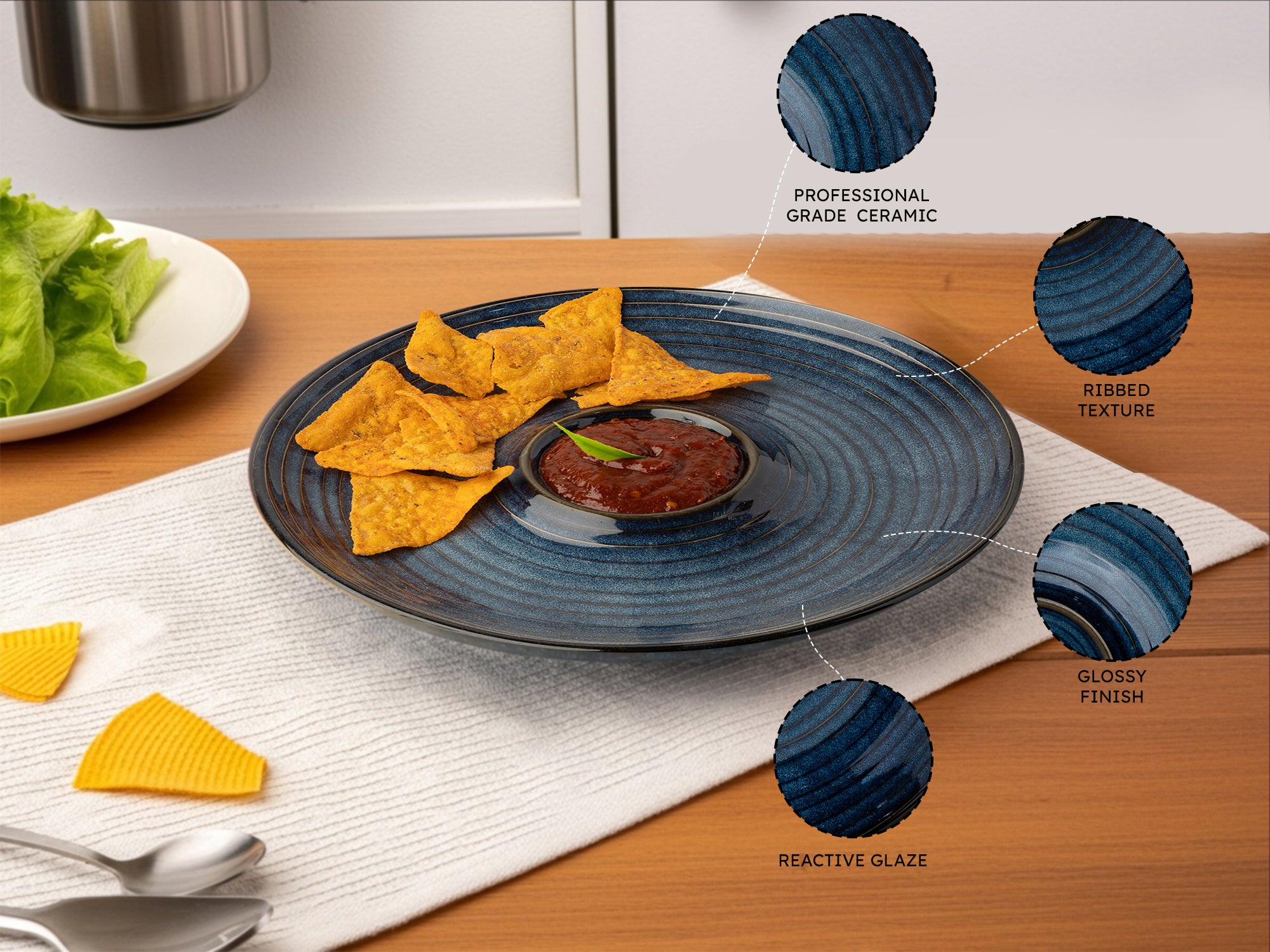 Lapis Chip & Dip Plate Set of 1