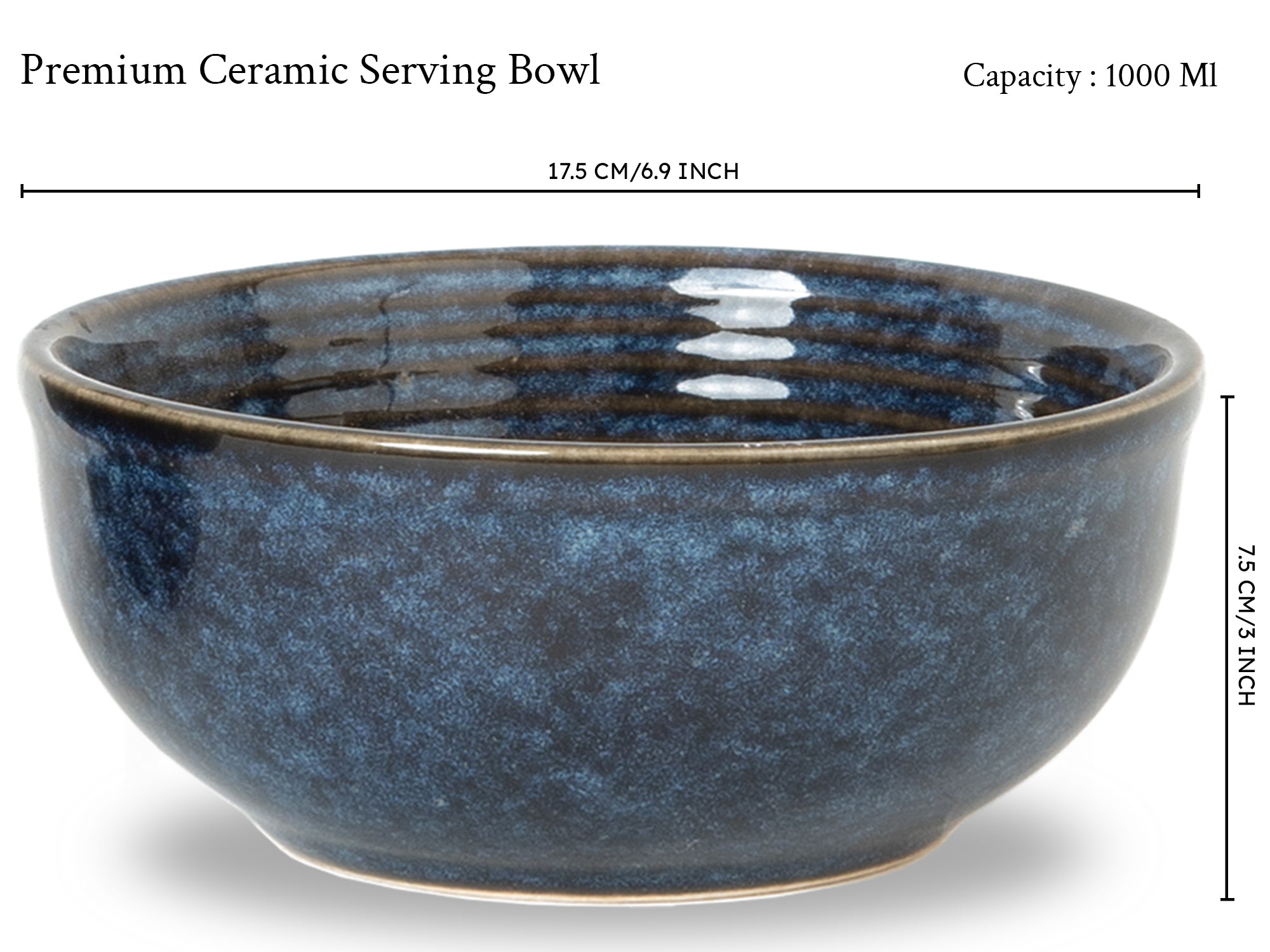 Lapis Premium Ceramic Serving Bowls Set of 2