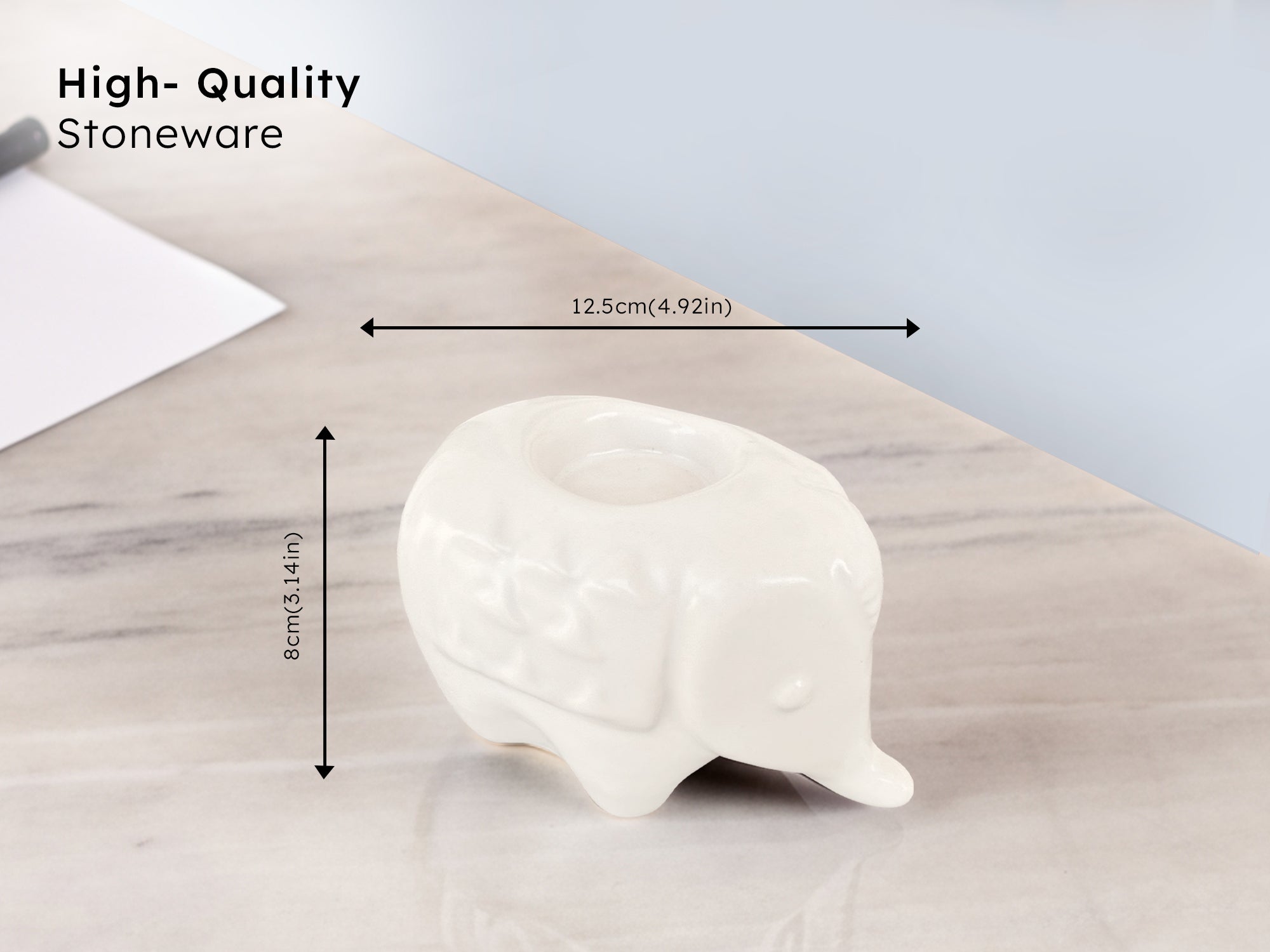 Elephant Diya Tealight Holders – Handcrafted Ceramic Set of 2 for Puja, Home Decor & Gifting ()
