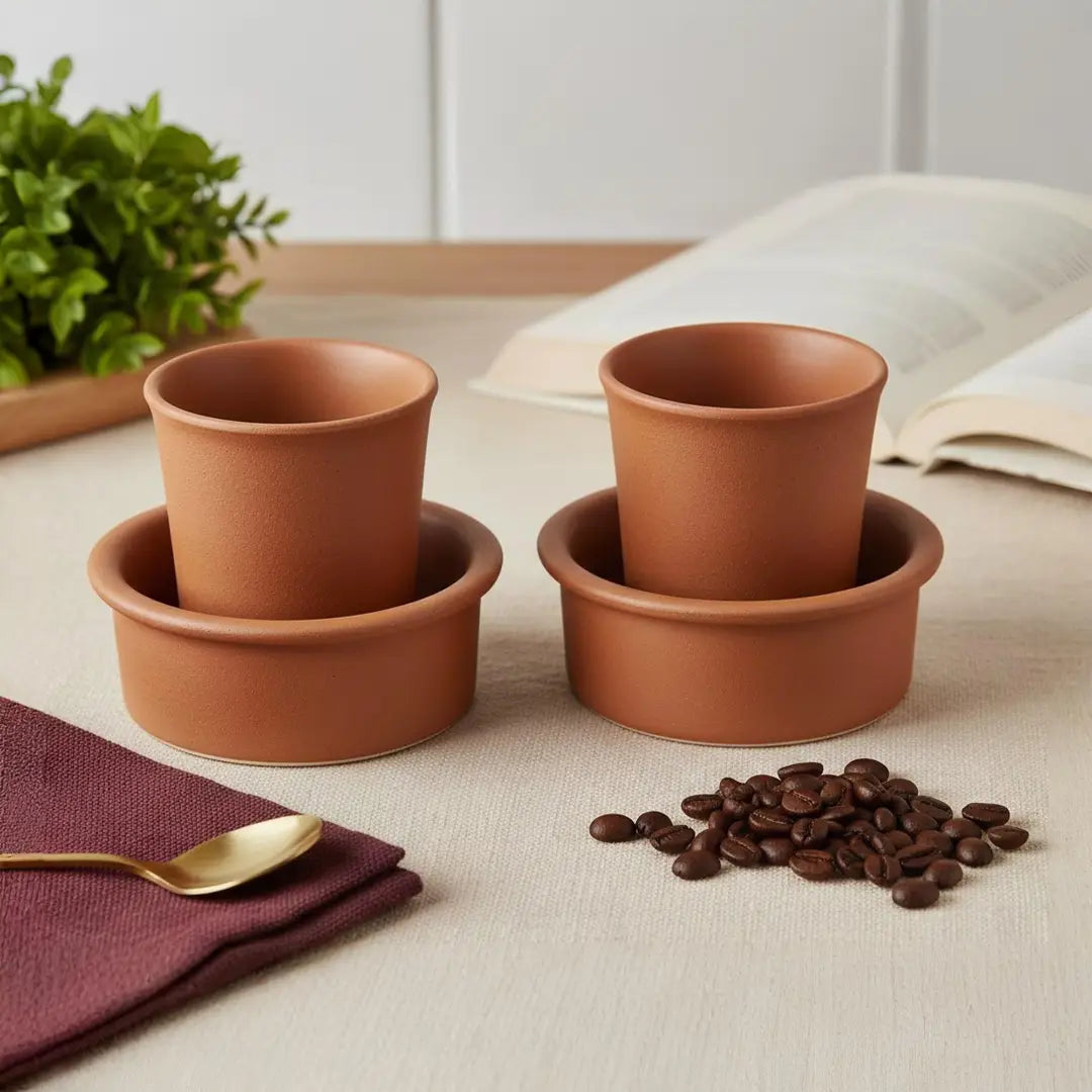 Terracotta Soil Premium Ceramic Dawara Set of 2