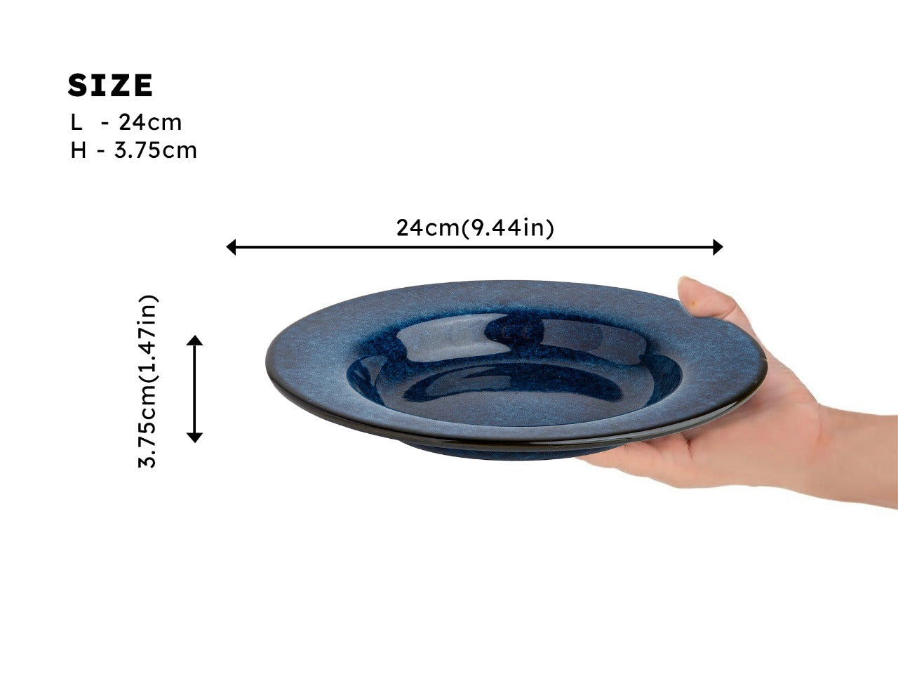 Lapis Ceramic Handmade Reactive Glaze Pasta Plates – Set of 2 Bodhi House