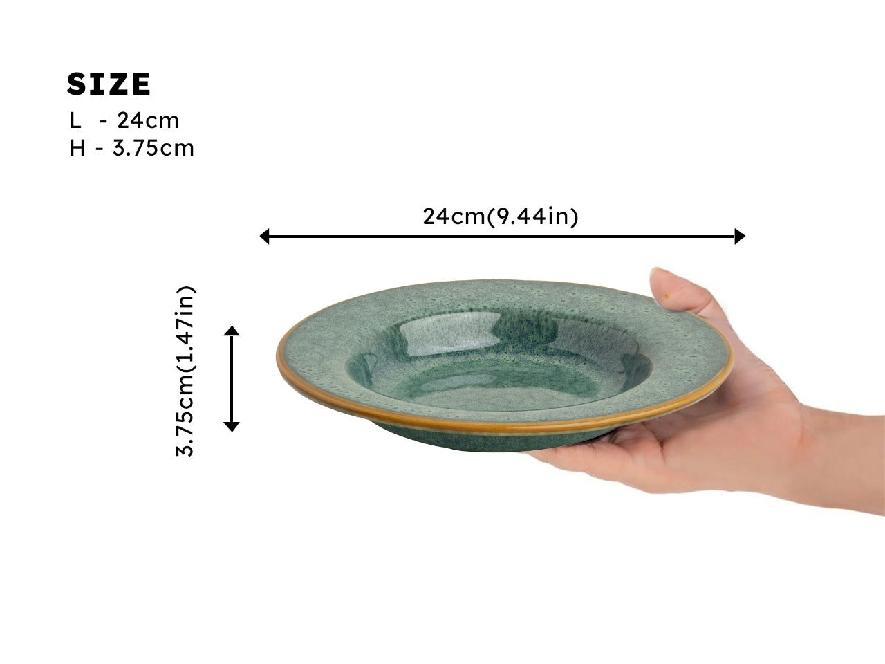 Ocean Ceramic Handmade Reactive Glaze Pasta Plates – Set of 2 Bodhi House